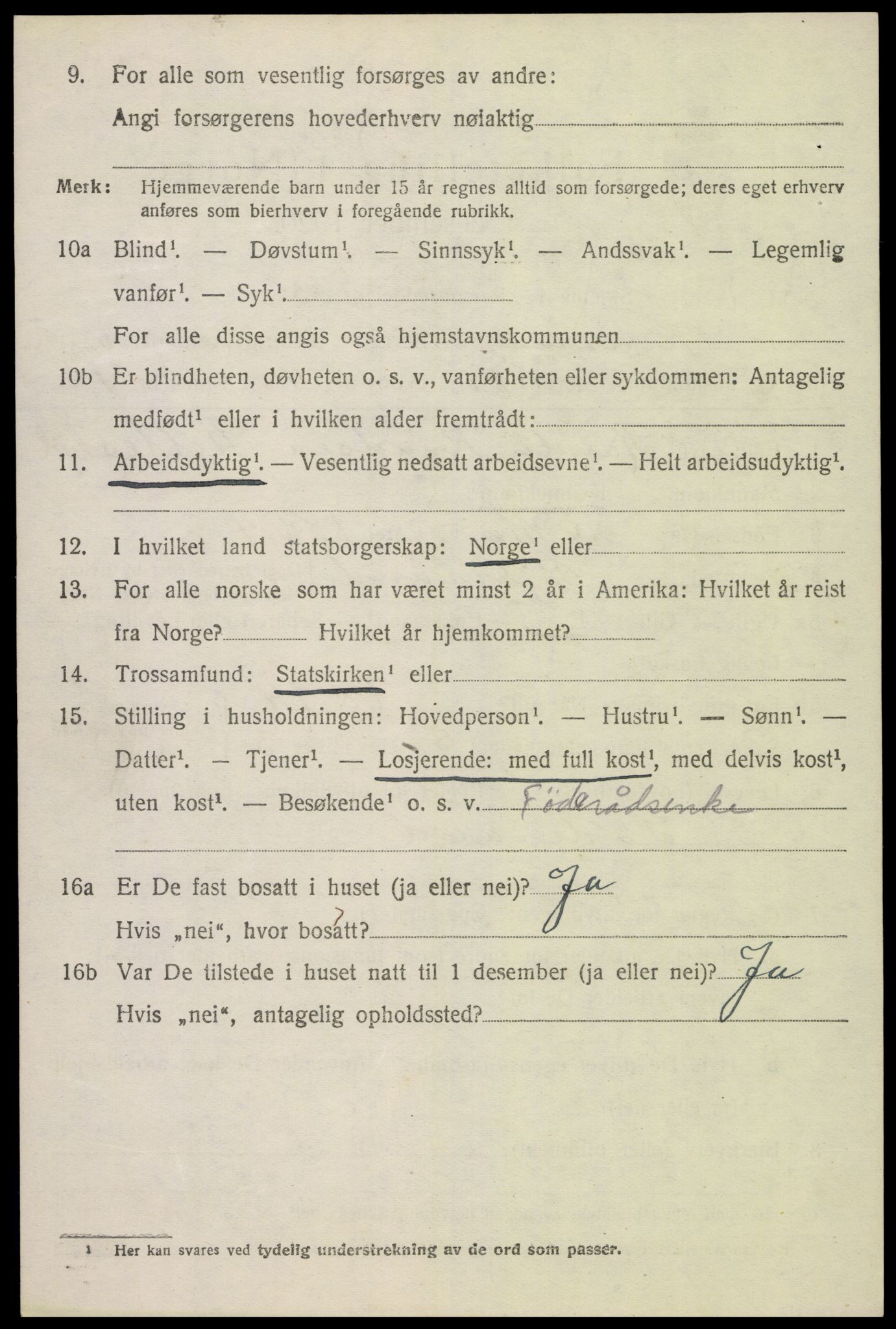 SAK, 1920 census for Konsmo, 1920, p. 1397