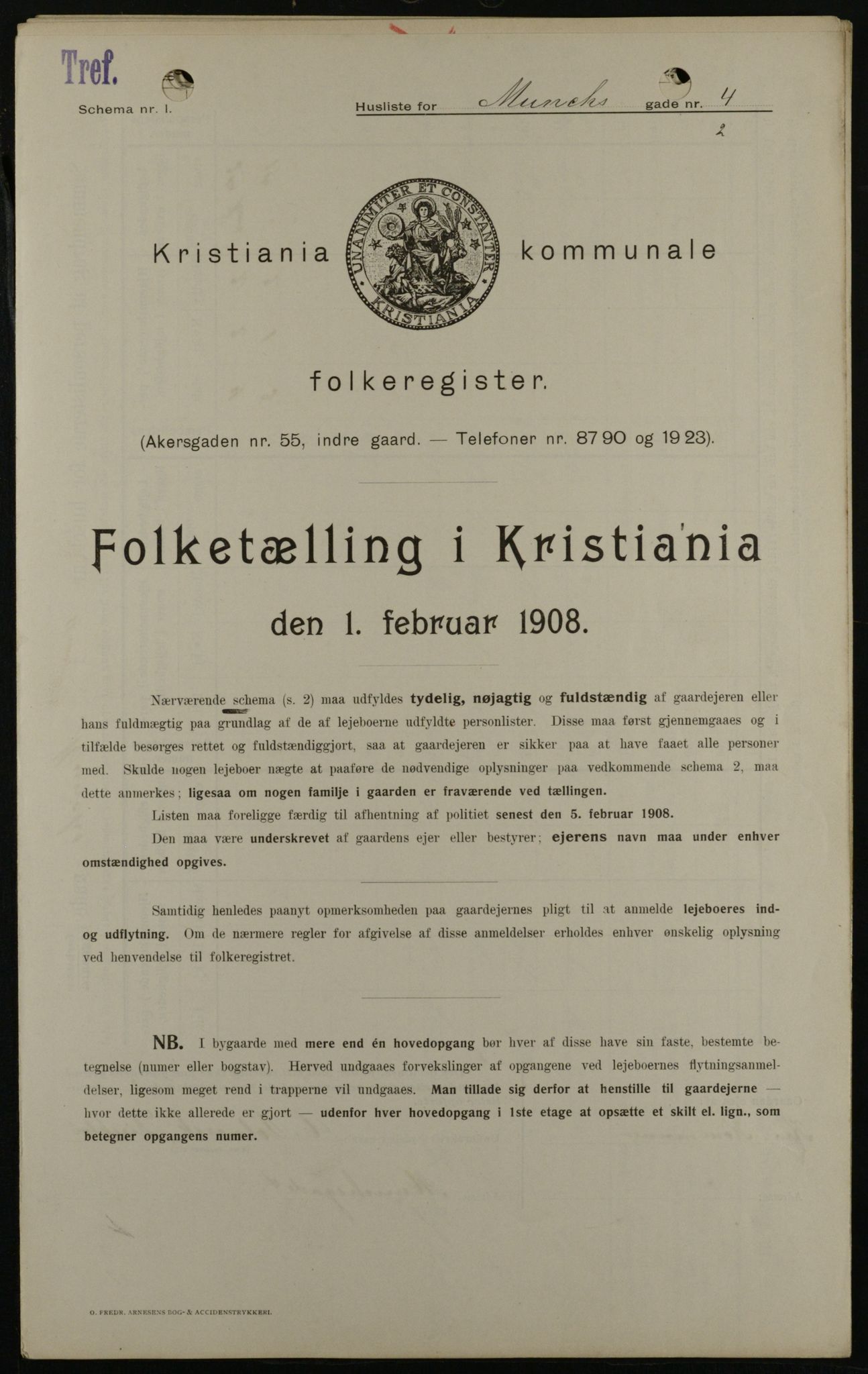 OBA, Municipal Census 1908 for Kristiania, 1908, p. 59709