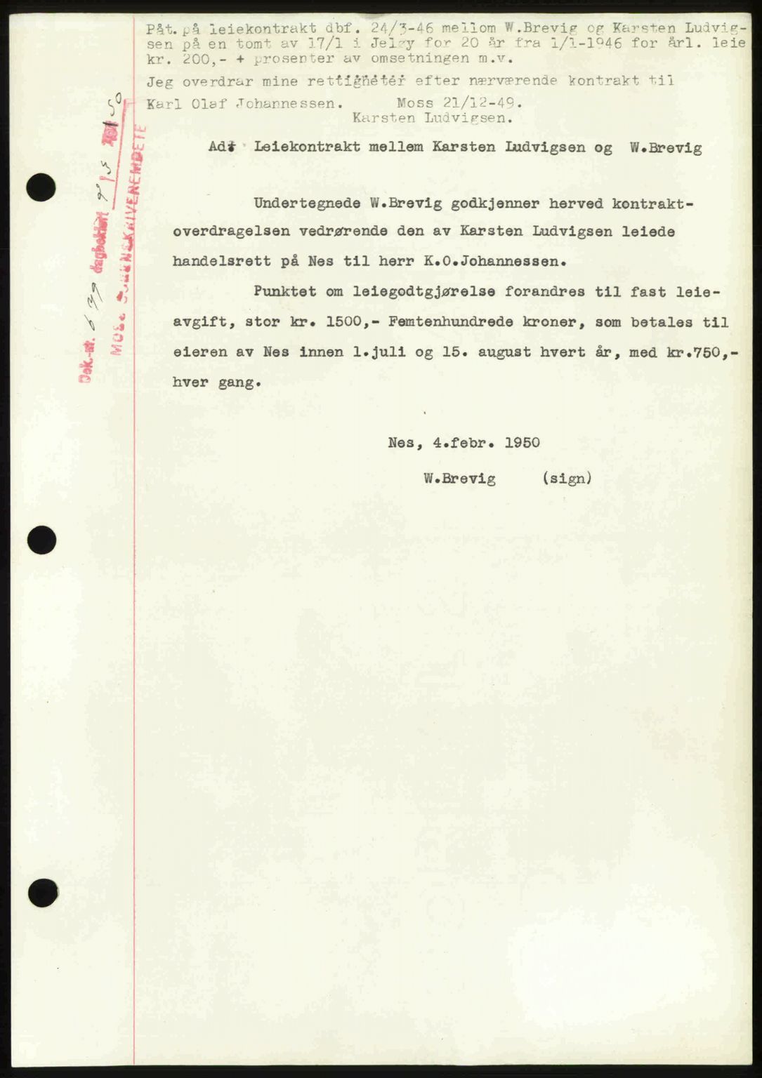 Moss sorenskriveri, SAO/A-10168: Mortgage book no. A25, 1950-1950, Diary no: : 679/1950