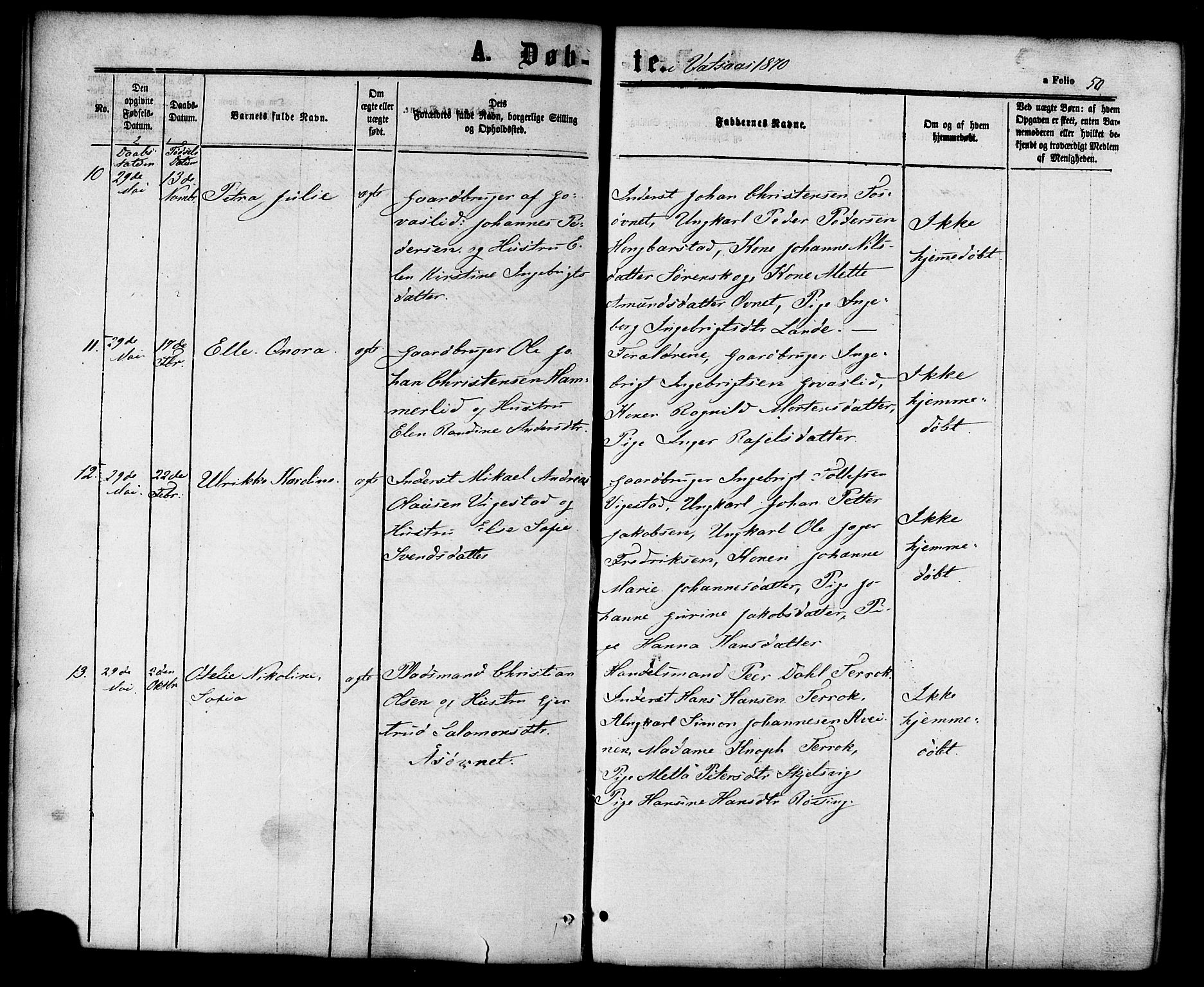 Ministerialprotokoller, klokkerbøker og fødselsregistre - Nordland, AV/SAT-A-1459/810/L0146: Parish register (official) no. 810A08 /1, 1862-1874, p. 50