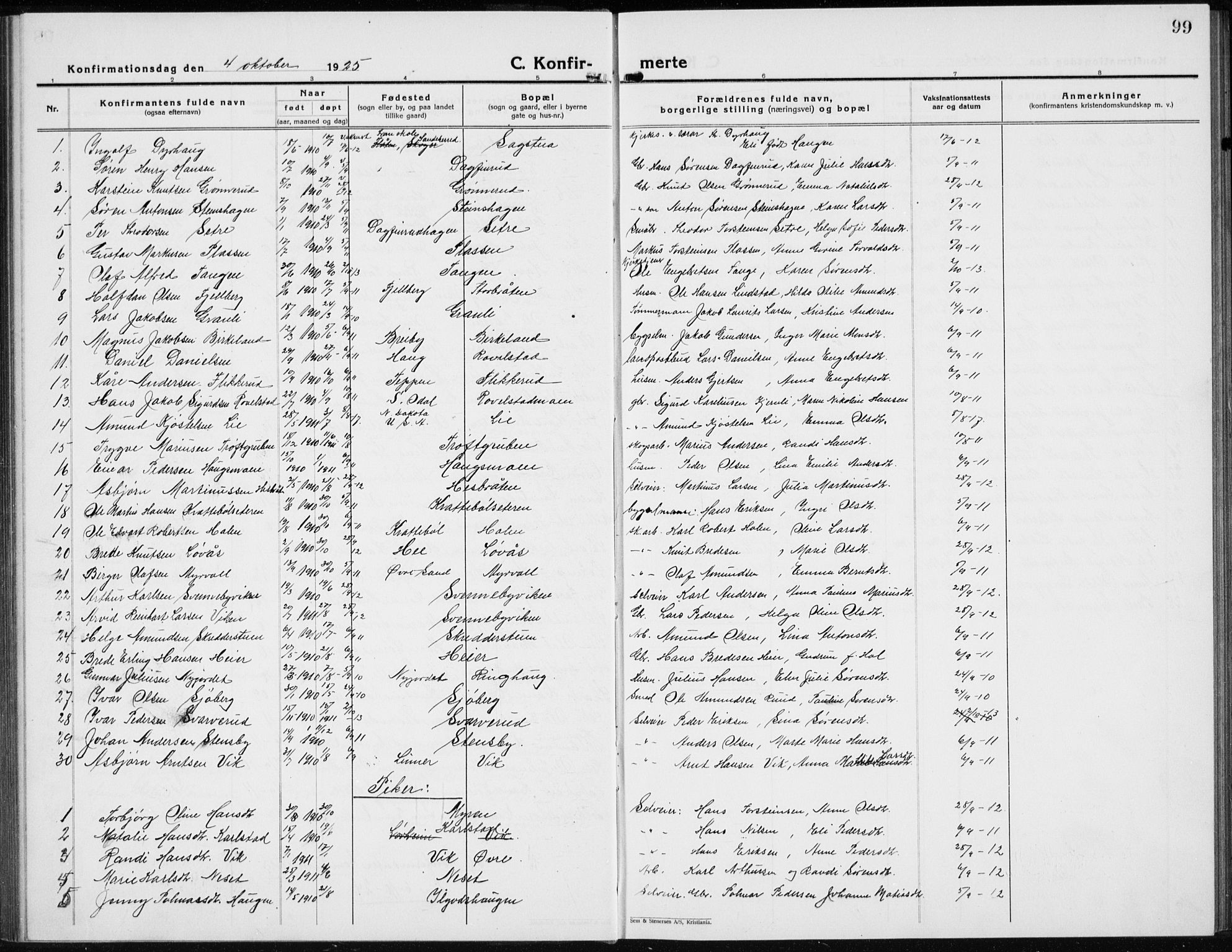 Nord-Odal prestekontor, AV/SAH-PREST-032/H/Ha/Hab/L0005: Parish register (copy) no. 5, 1924-1938, p. 99