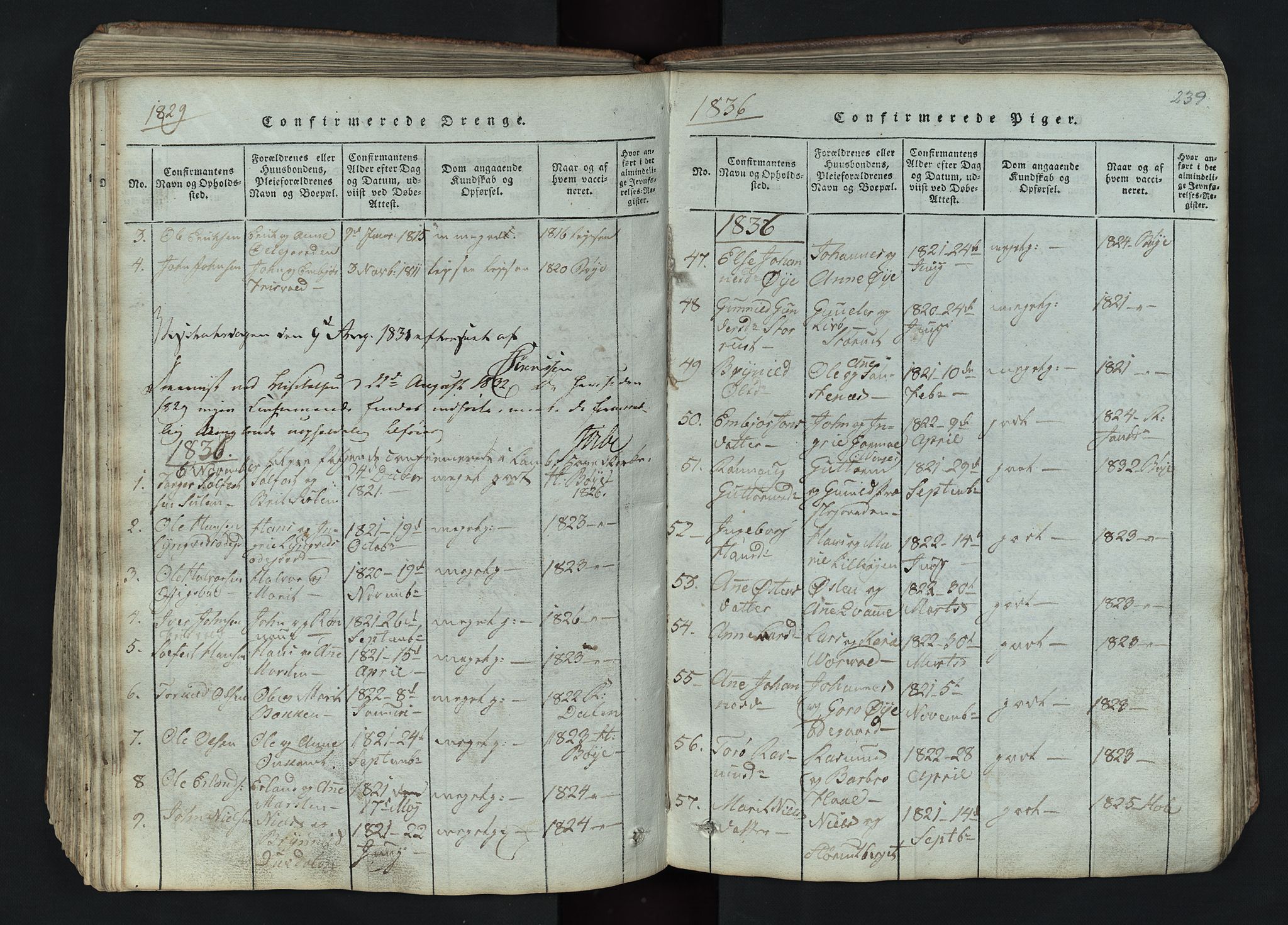 Lom prestekontor, SAH/PREST-070/L/L0002: Parish register (copy) no. 2, 1815-1844, p. 239