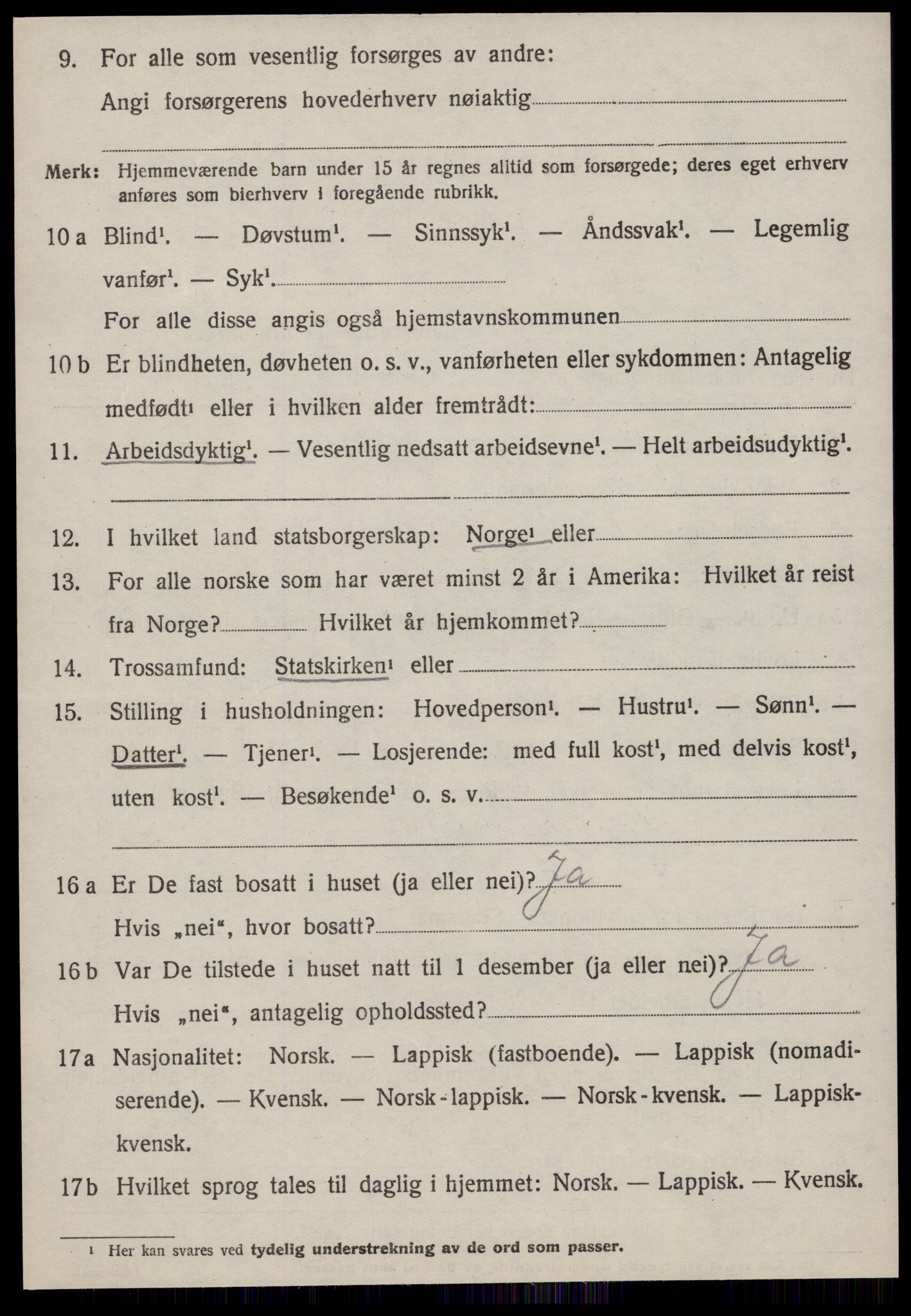 SAT, 1920 census for Meldal, 1920, p. 8496