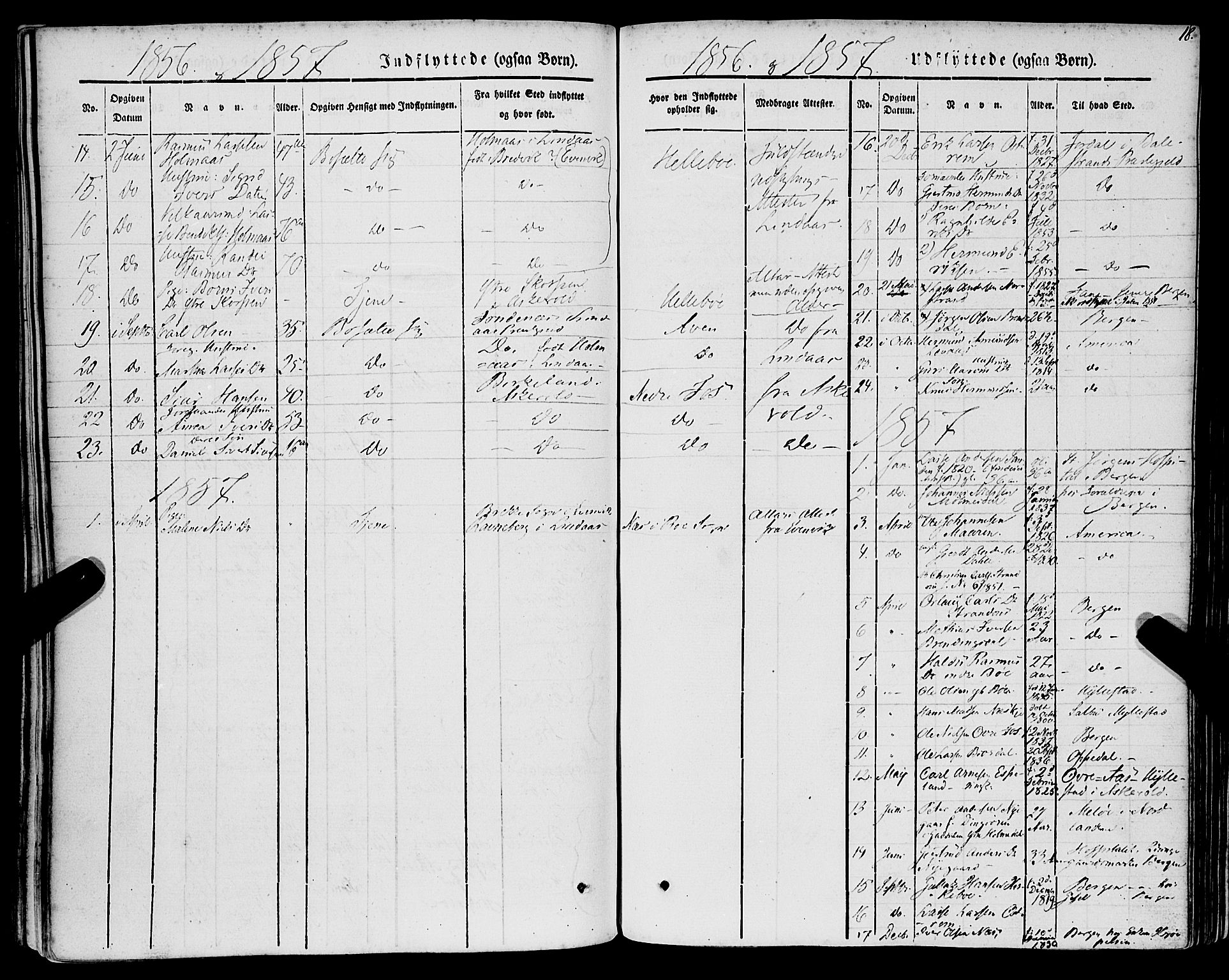 Lavik sokneprestembete, SAB/A-80901: Parish register (official) no. A 3, 1843-1863, p. 18