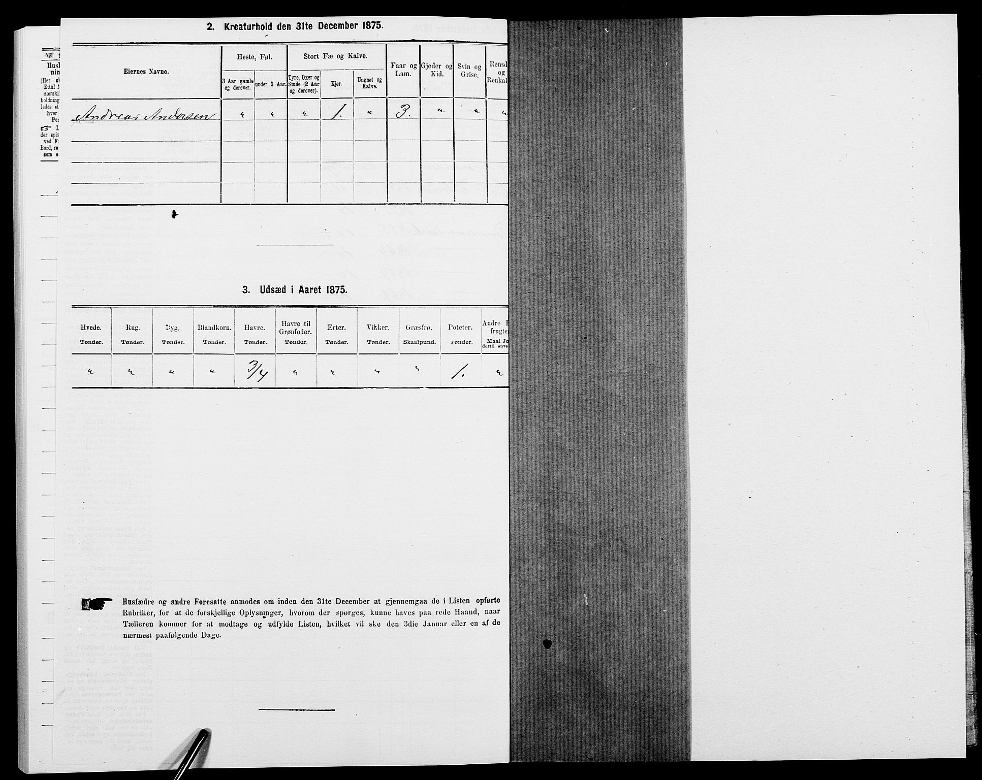 SAK, 1875 census for 1029P Sør-Audnedal, 1875, p. 491