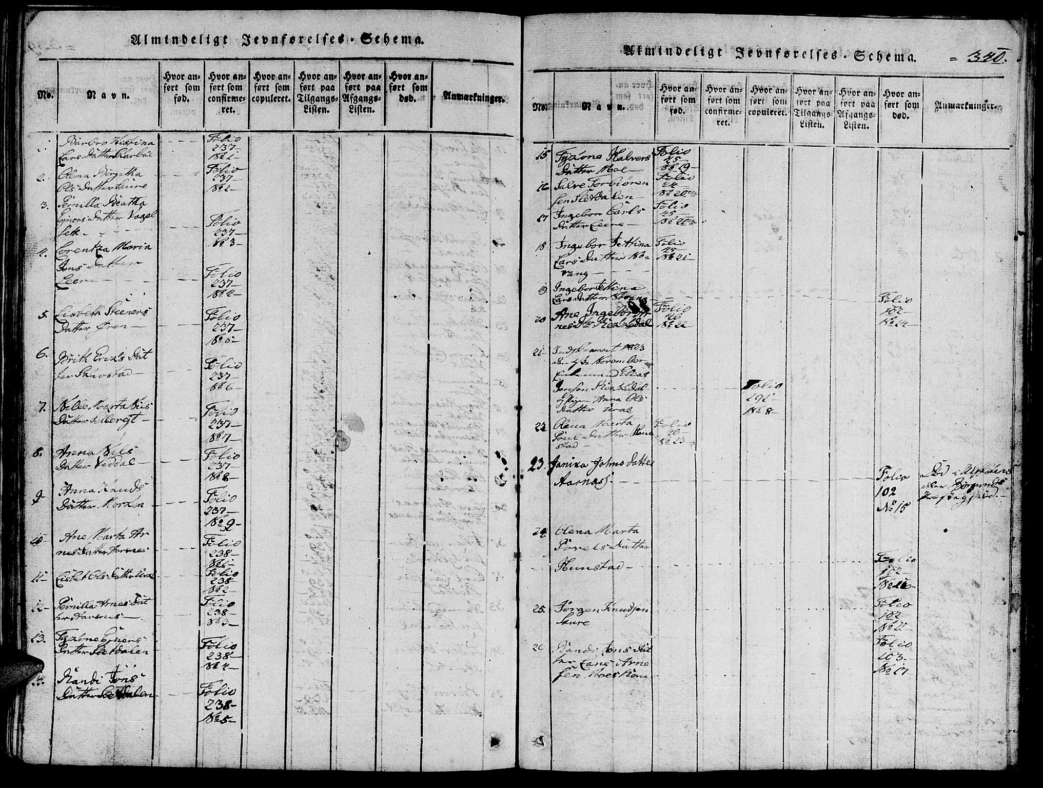 Ministerialprotokoller, klokkerbøker og fødselsregistre - Møre og Romsdal, AV/SAT-A-1454/515/L0207: Parish register (official) no. 515A03, 1819-1829, p. 340