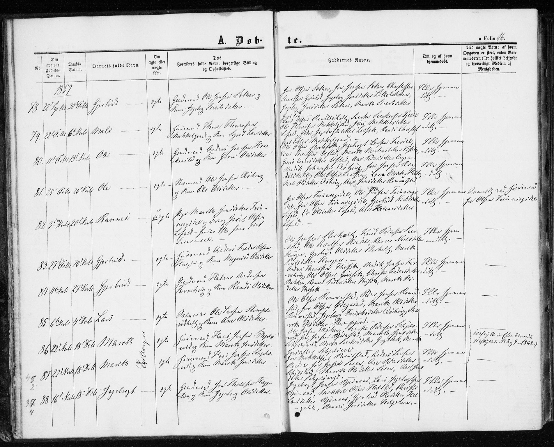 Ministerialprotokoller, klokkerbøker og fødselsregistre - Møre og Romsdal, AV/SAT-A-1454/598/L1067: Parish register (official) no. 598A01, 1858-1871, p. 16