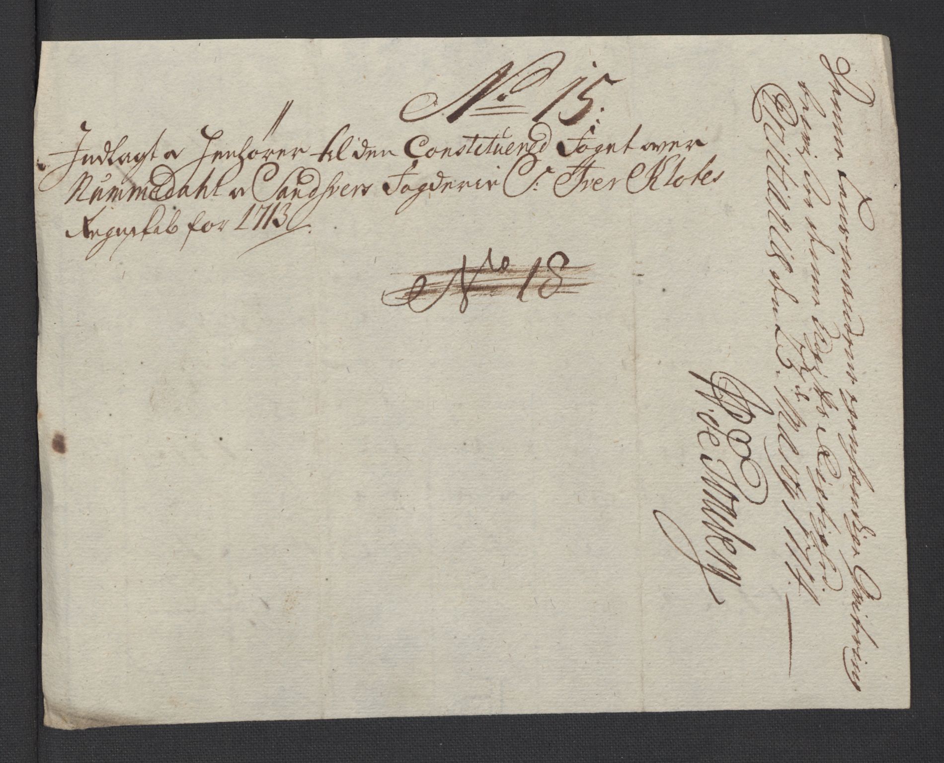 Rentekammeret inntil 1814, Reviderte regnskaper, Fogderegnskap, RA/EA-4092/R24/L1588: Fogderegnskap Numedal og Sandsvær, 1713, p. 316