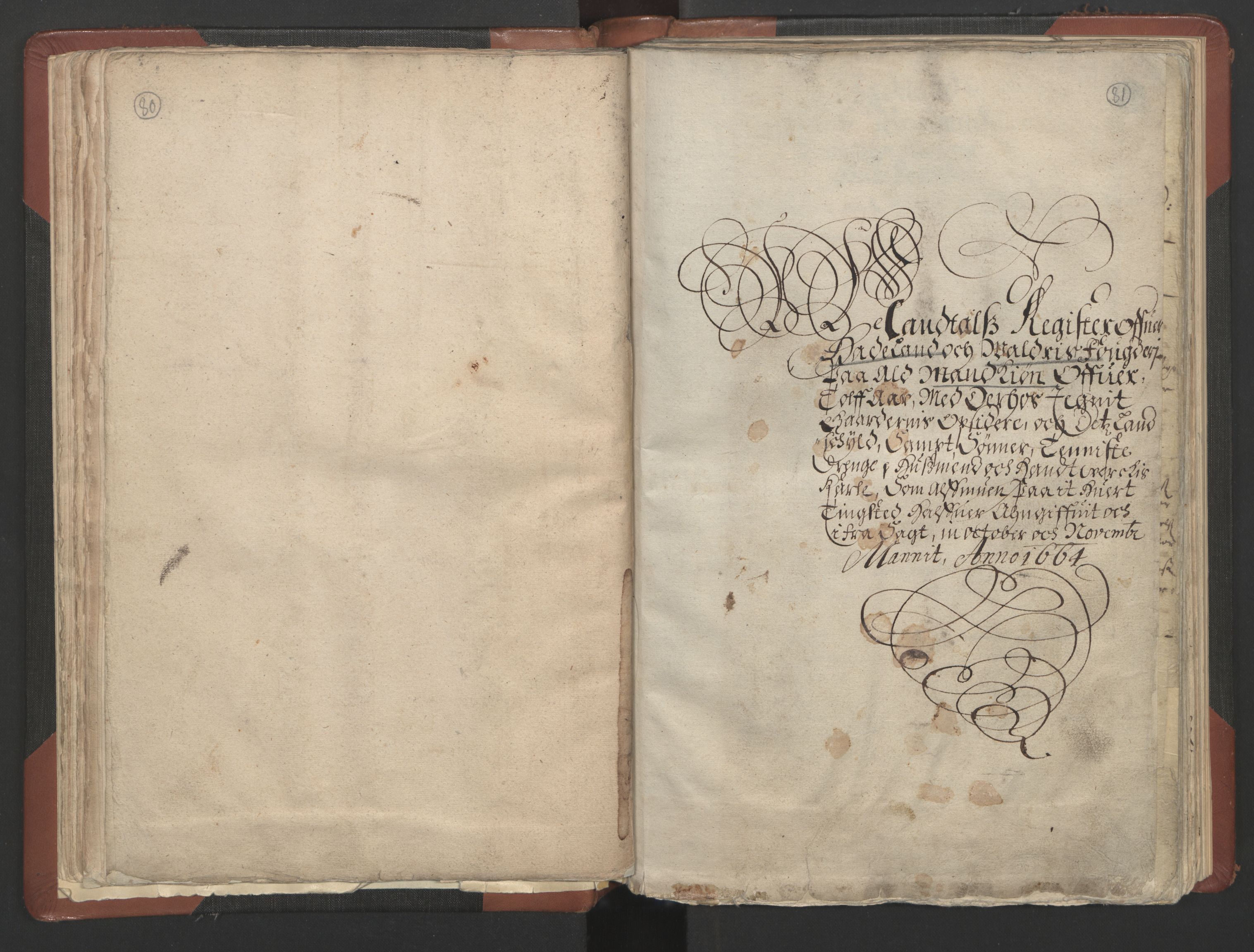 RA, Bailiff's Census 1664-1666, no. 4: Hadeland and Valdres fogderi and Gudbrandsdal fogderi, 1664, p. 80-81