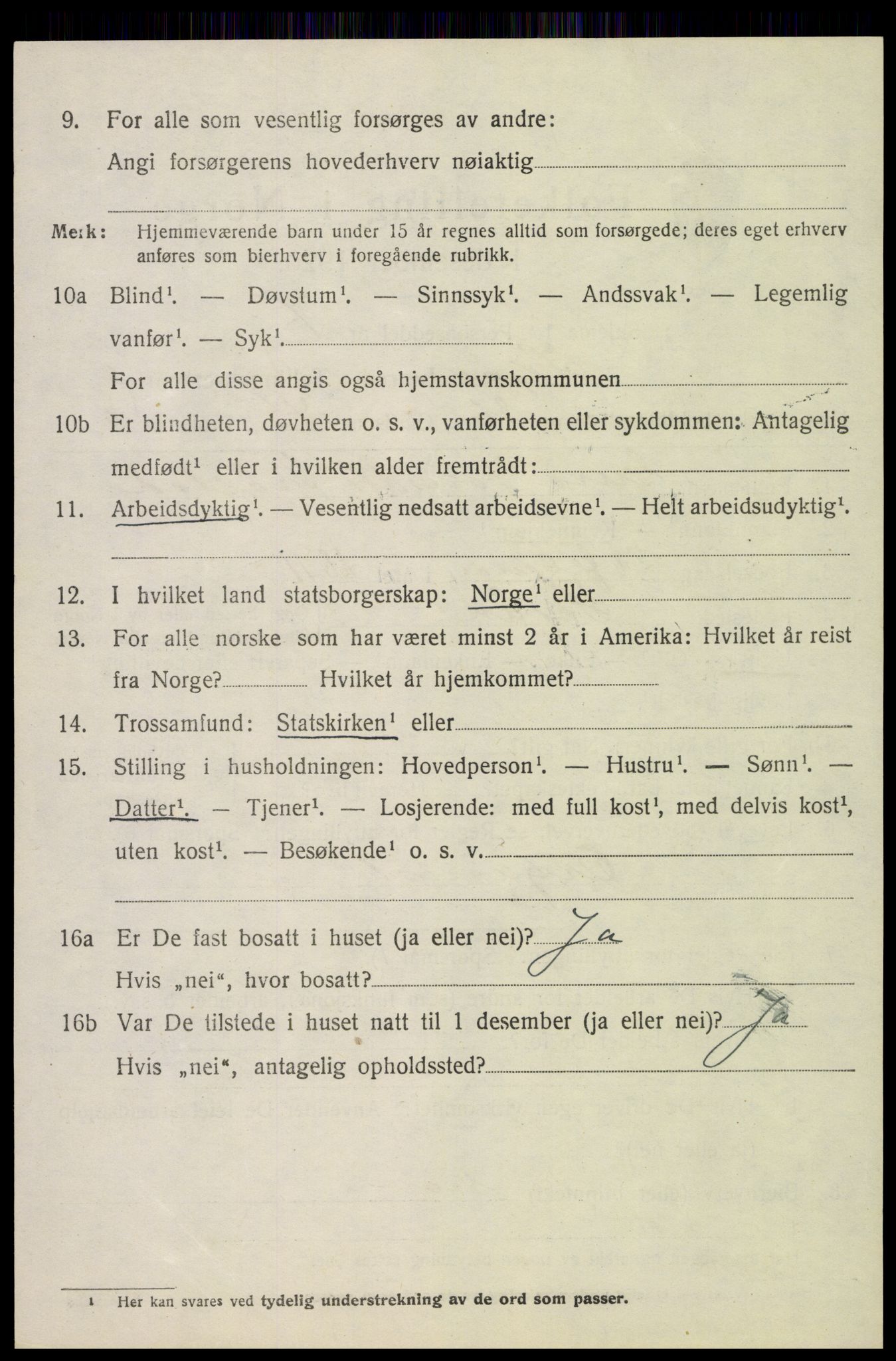 SAH, 1920 census for Skjåk, 1920, p. 2983