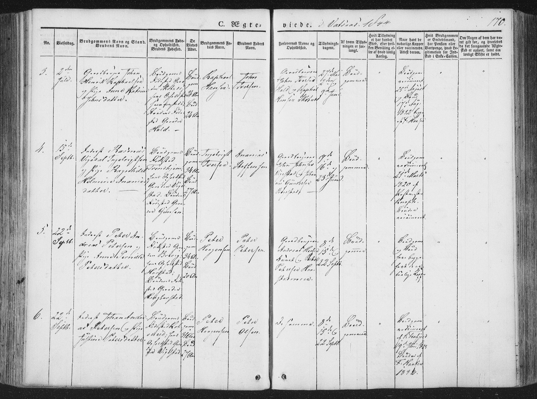 Ministerialprotokoller, klokkerbøker og fødselsregistre - Nordland, AV/SAT-A-1459/810/L0144: Parish register (official) no. 810A07 /1, 1841-1862, p. 170