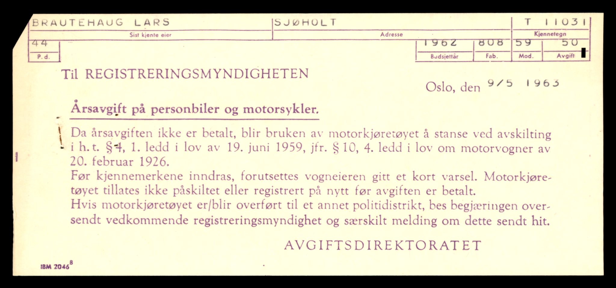 Møre og Romsdal vegkontor - Ålesund trafikkstasjon, AV/SAT-A-4099/F/Fe/L0025: Registreringskort for kjøretøy T 10931 - T 11045, 1927-1998, p. 2688