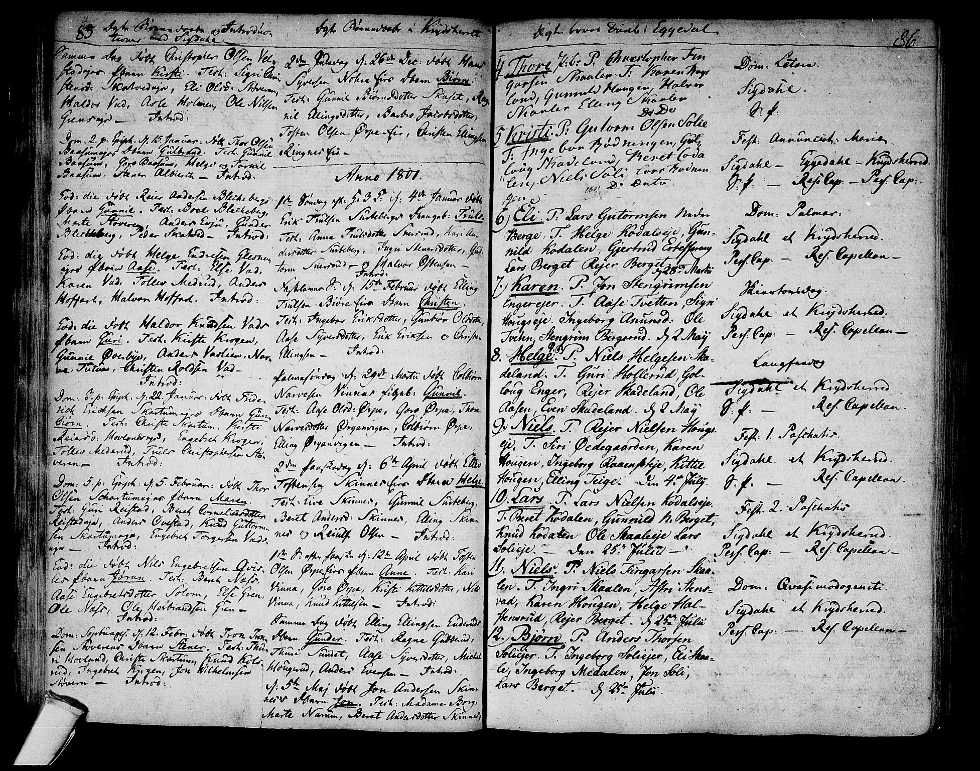 Sigdal kirkebøker, AV/SAKO-A-245/F/Fa/L0003: Parish register (official) no. I 3, 1793-1811, p. 85-86