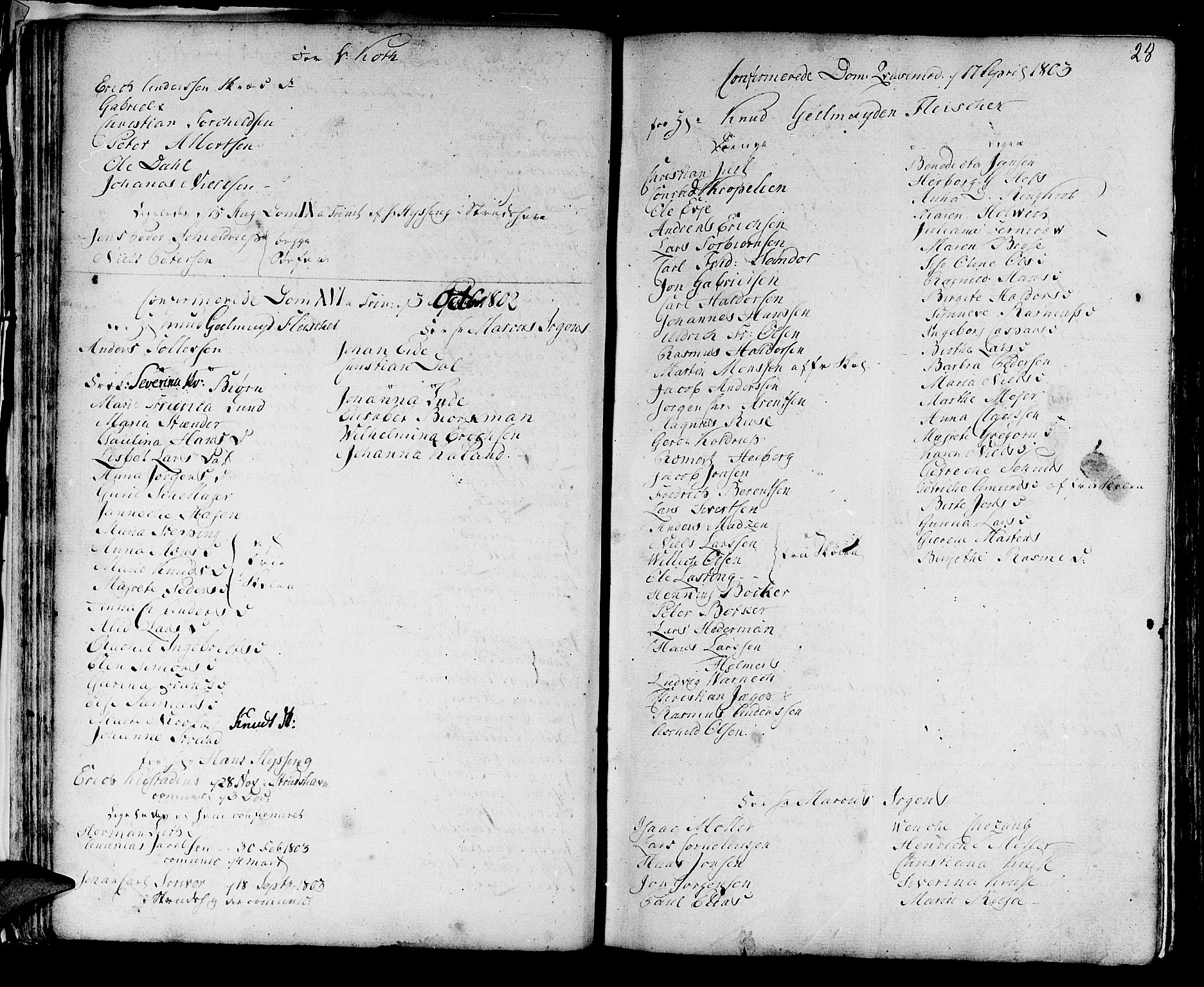 Domkirken sokneprestembete, SAB/A-74801/H/Haa/L0004: Parish register (official) no. A 4, 1763-1820, p. 28