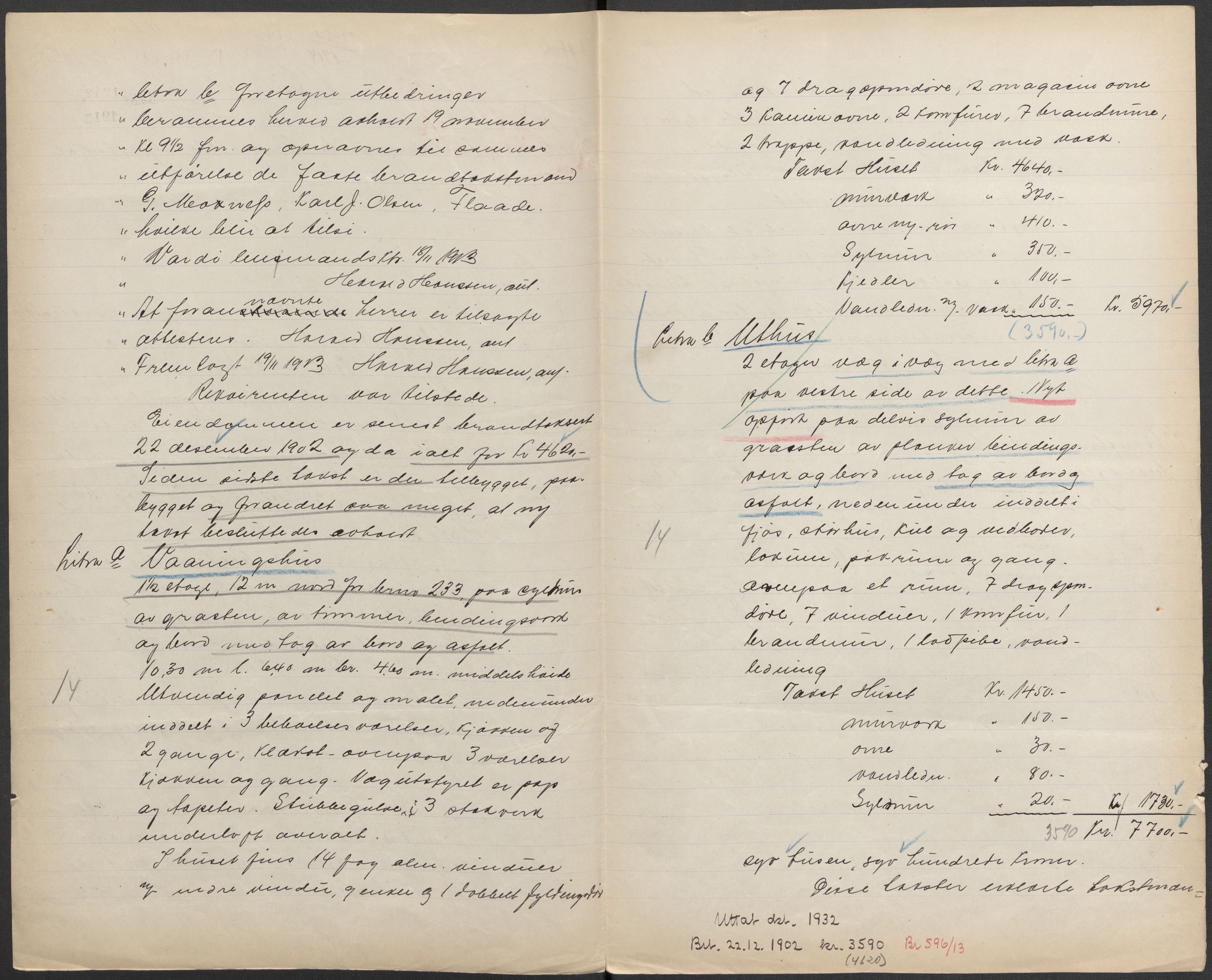 Norges Brannkasse, AV/RA-S-1549/E/Eu/L0019: Branntakster for Vardø by, 1889-1955, p. 56