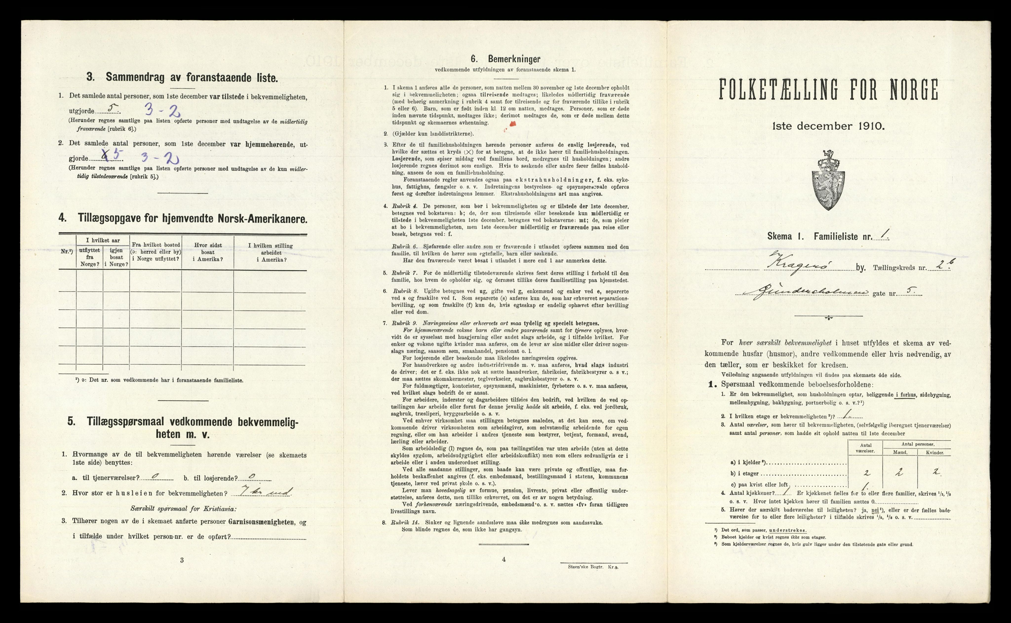 RA, 1910 census for Kragerø, 1910, p. 2492