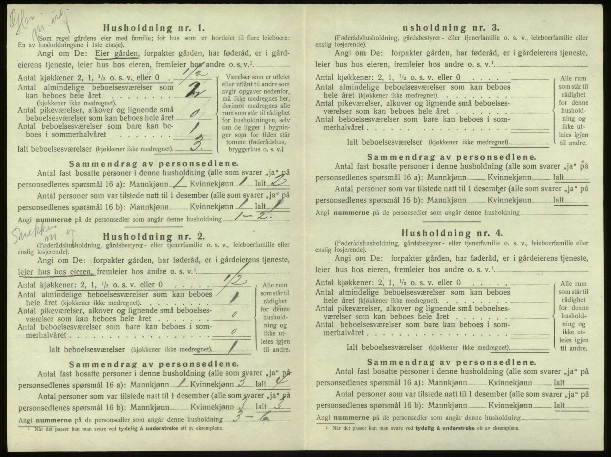 SAB, 1920 census for Haus, 1920, p. 313