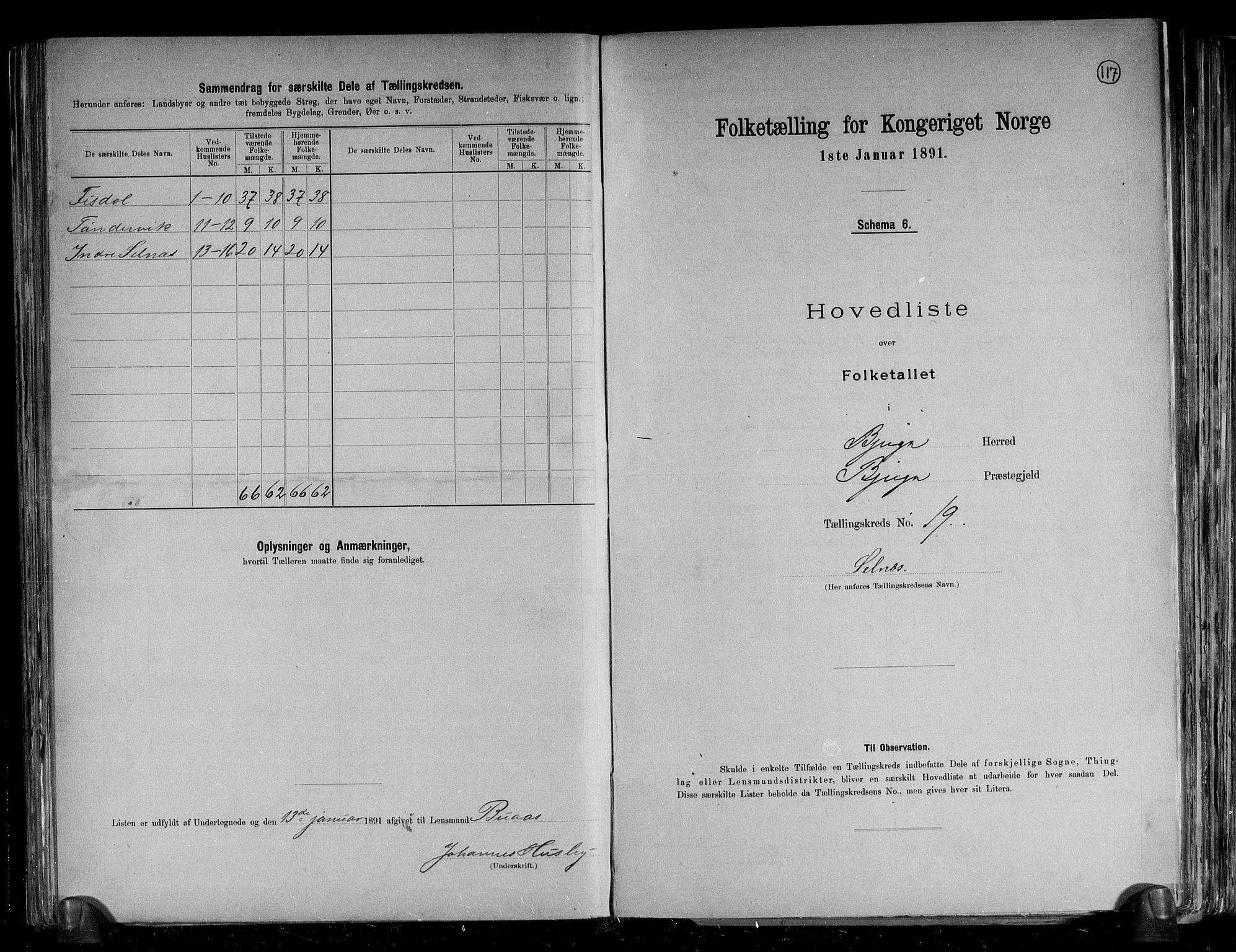 RA, 1891 census for 1627 Bjugn, 1891, p. 44