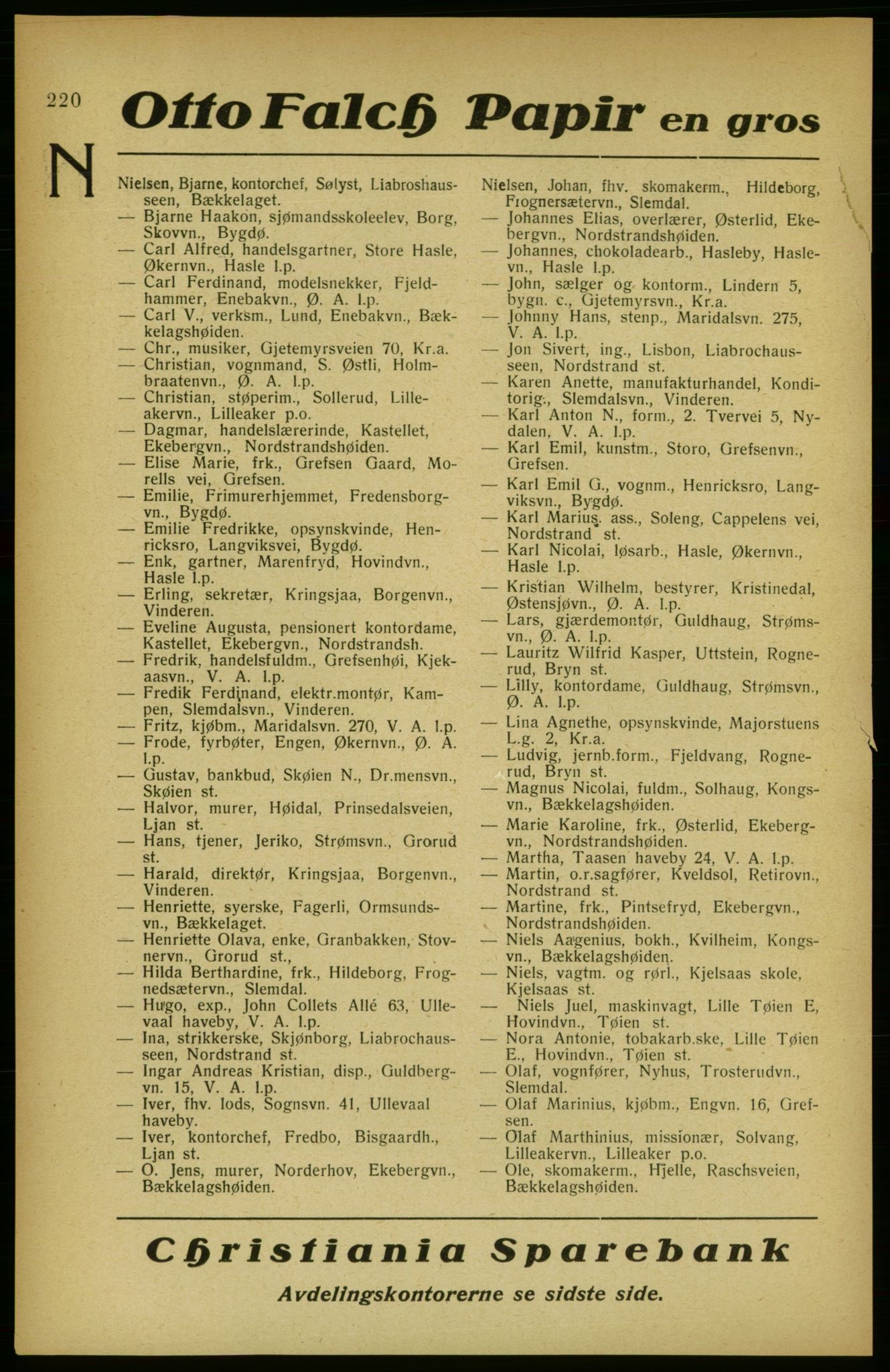 Aker adressebok/adressekalender, PUBL/001/A/002: Akers adressekalender, 1922, p. 220