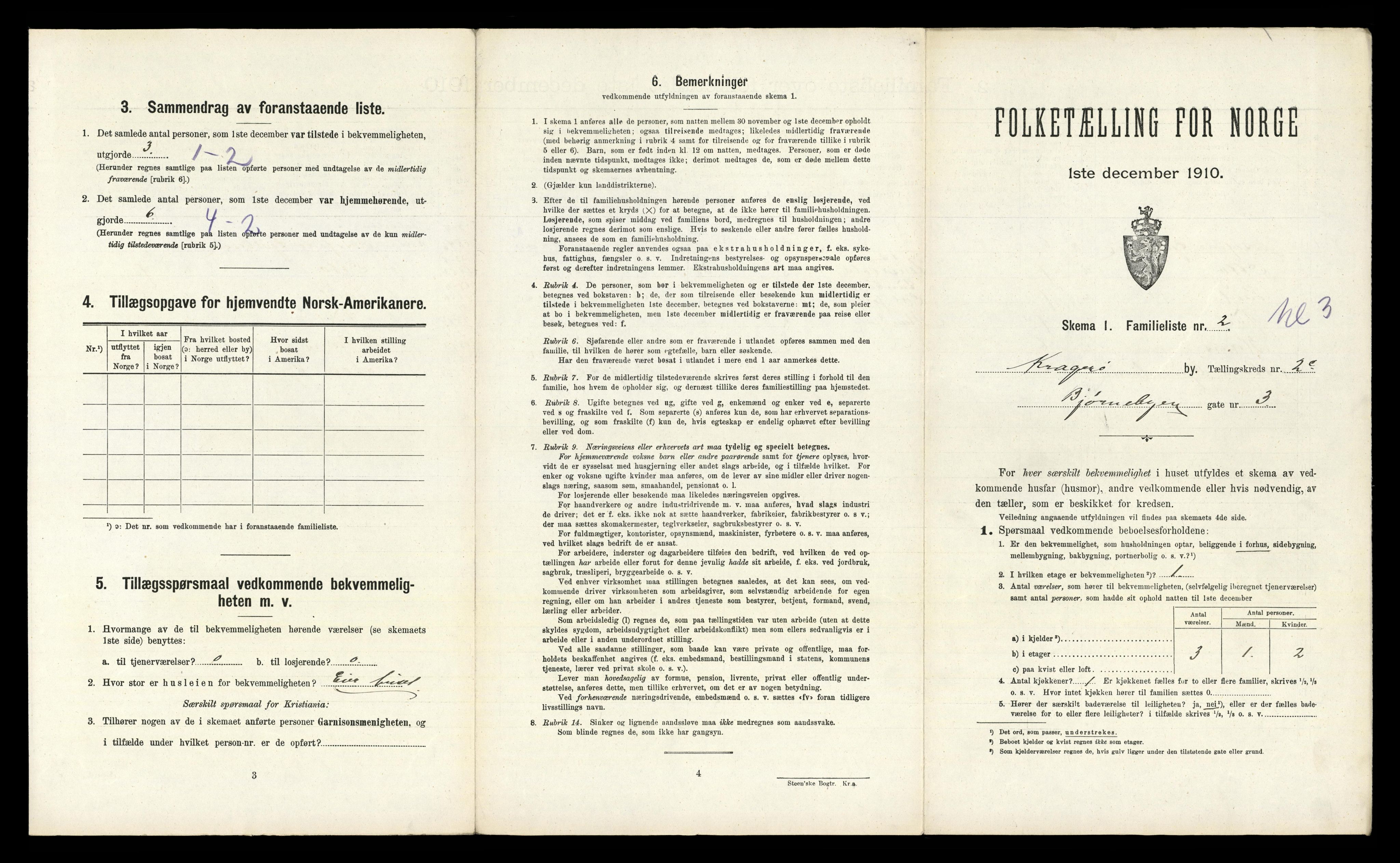 RA, 1910 census for Kragerø, 1910, p. 2510