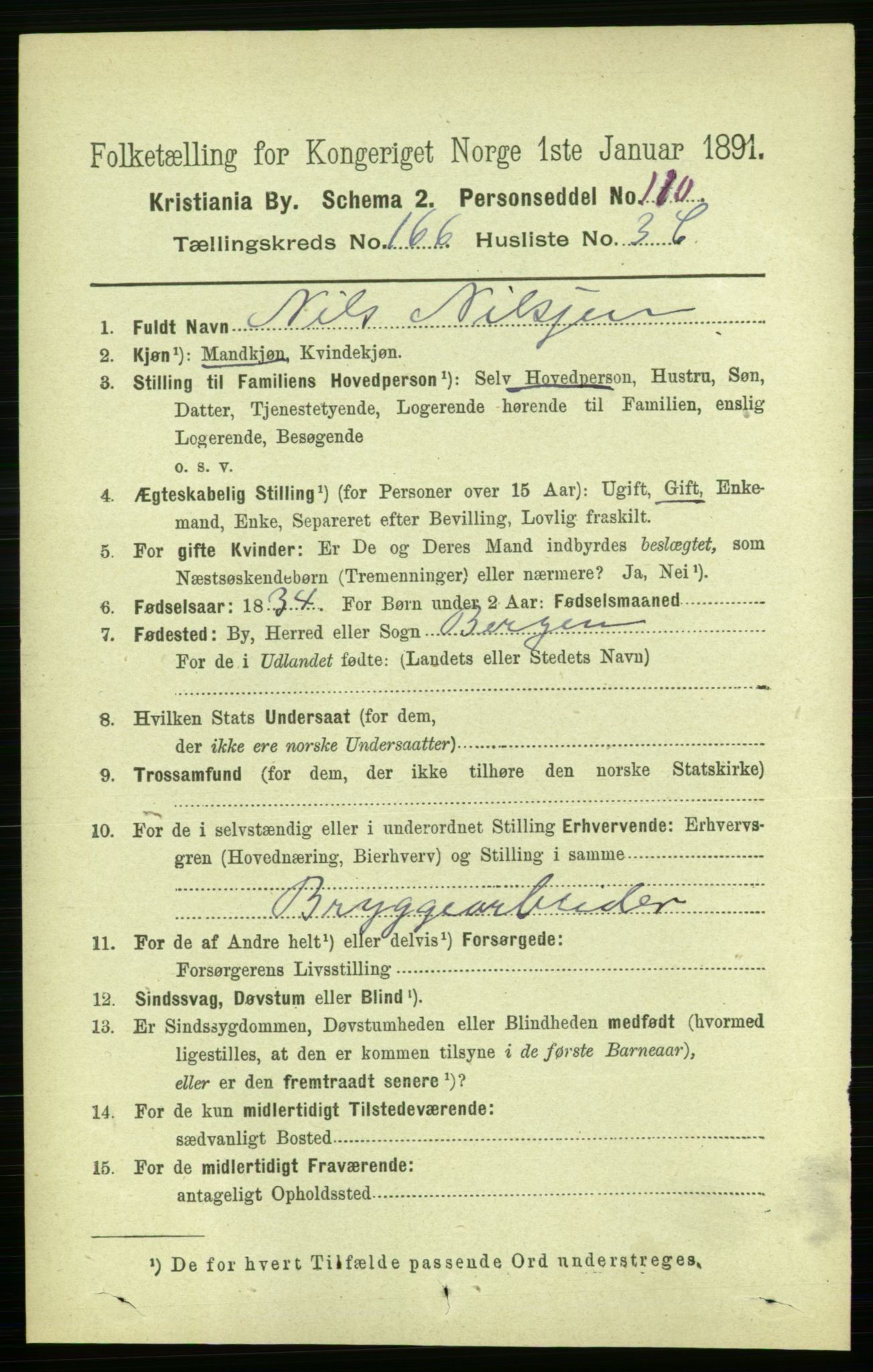 RA, 1891 census for 0301 Kristiania, 1891, p. 96437