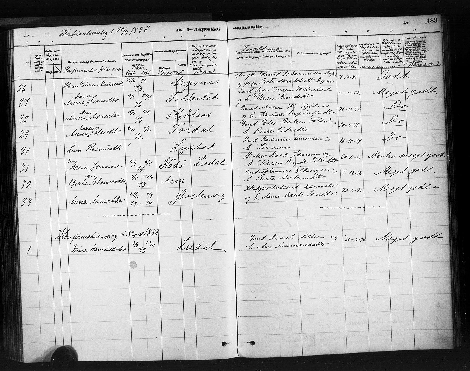 Ministerialprotokoller, klokkerbøker og fødselsregistre - Møre og Romsdal, AV/SAT-A-1454/513/L0176: Parish register (official) no. 513A03, 1877-1889, p. 183