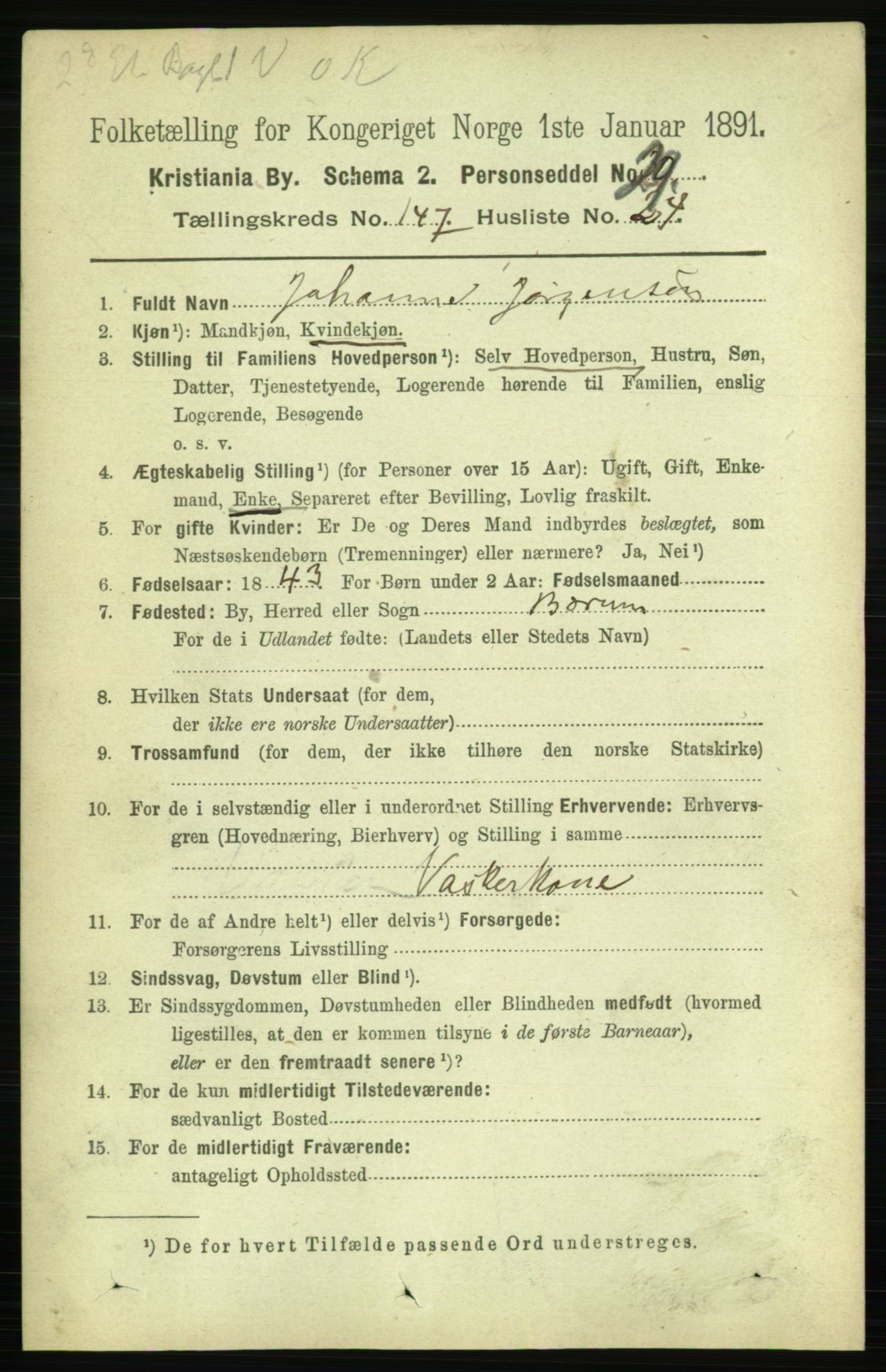 RA, 1891 census for 0301 Kristiania, 1891, p. 82259