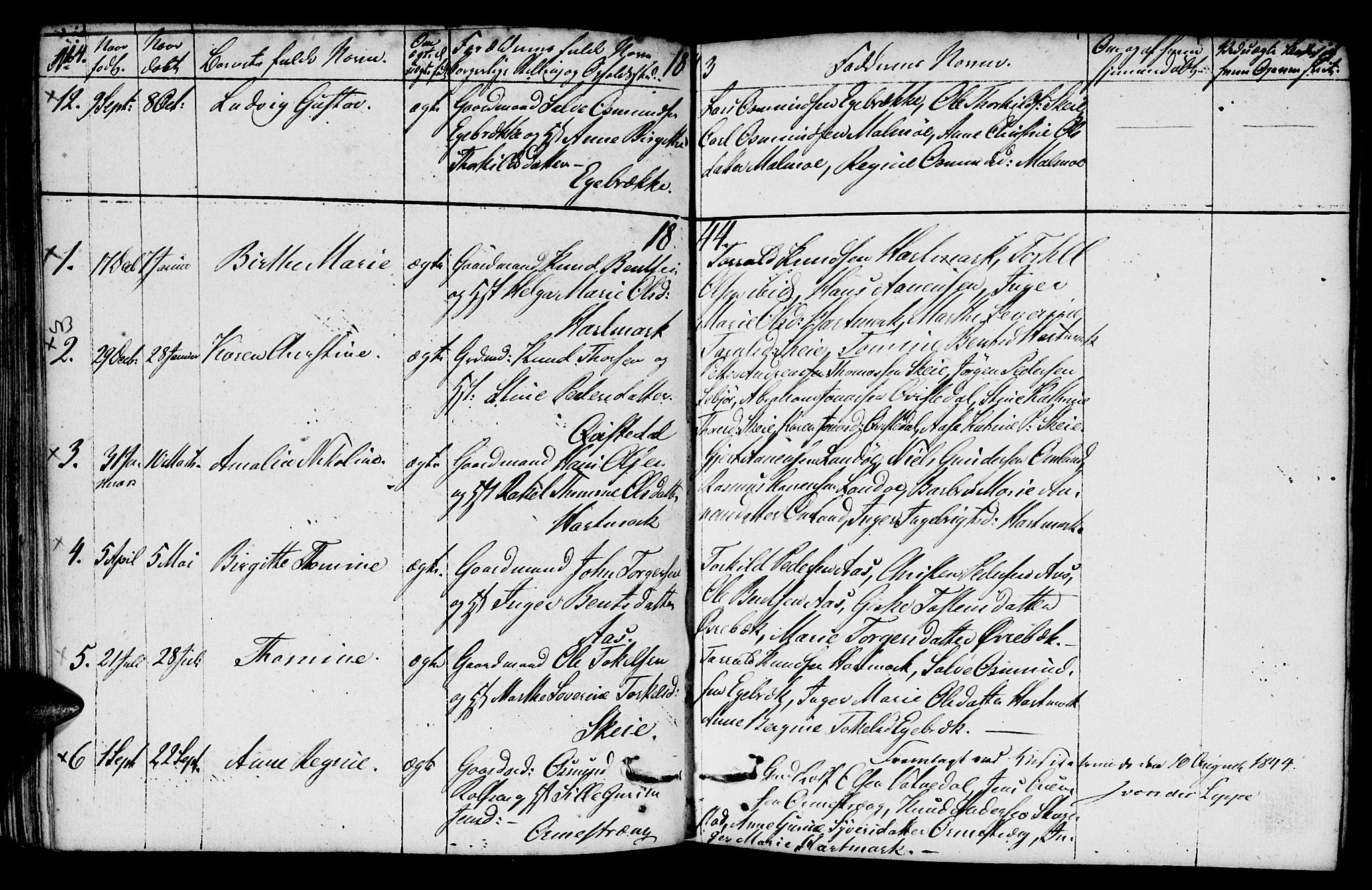 Mandal sokneprestkontor, SAK/1111-0030/F/Fb/Fbb/L0001: Parish register (copy) no. B 1, 1802-1846, p. 114-115