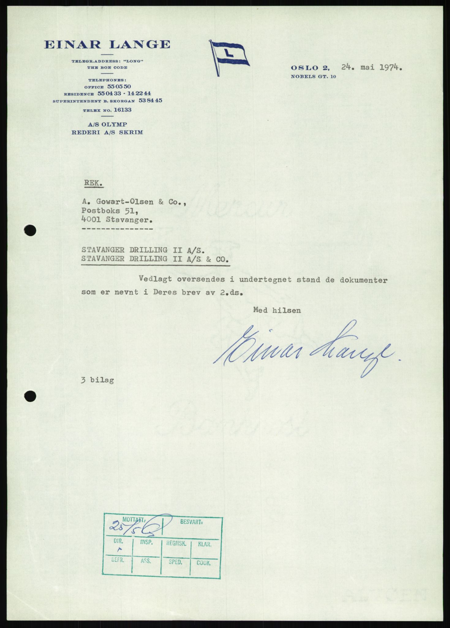 Pa 1503 - Stavanger Drilling AS, SAST/A-101906/D/L0007: Korrespondanse og saksdokumenter, 1974-1981, p. 934