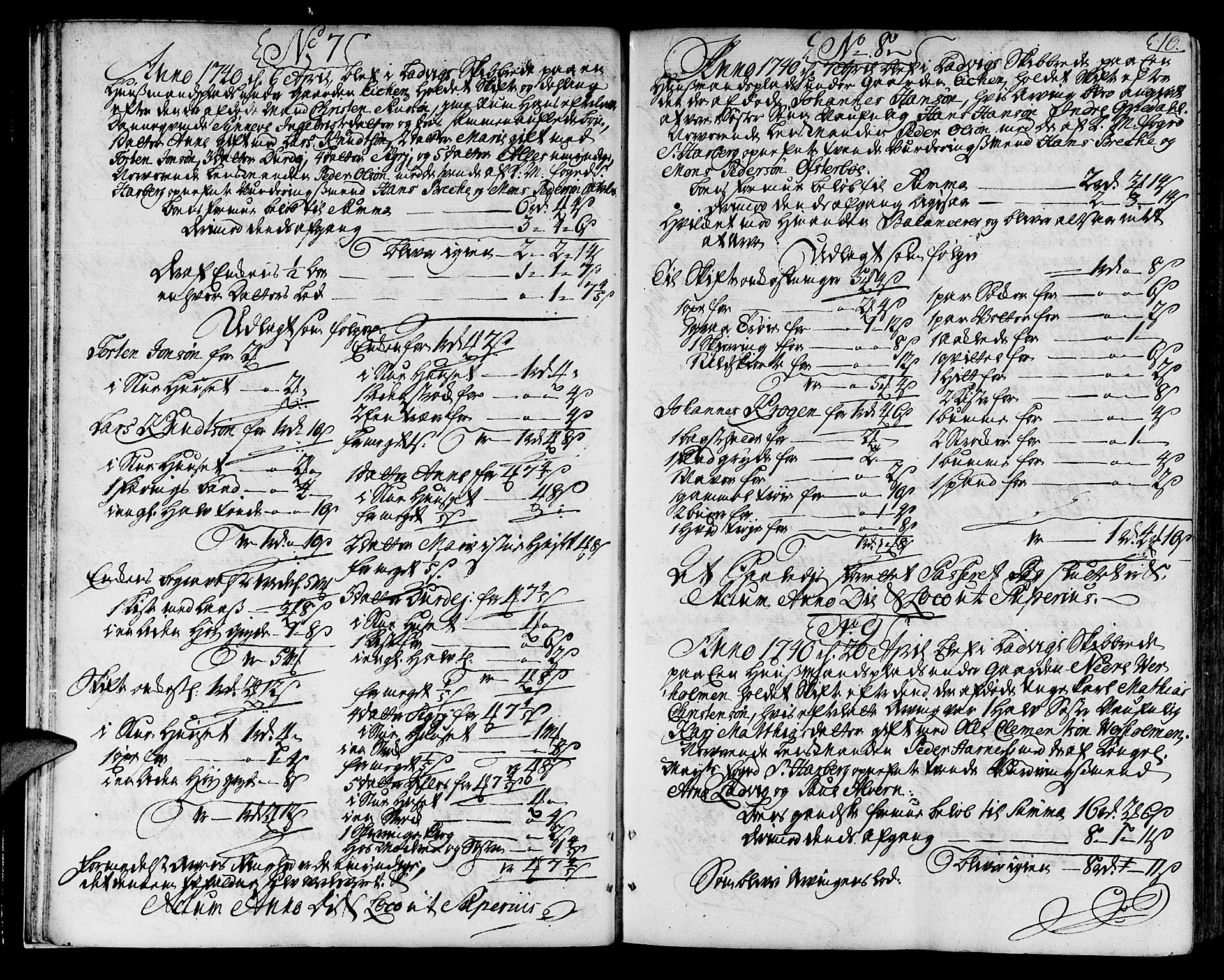 Ytre Sogn tingrett, AV/SAB-A-2601/1/H/Ha/L0006a: Skifteprotokoll, 1740-1743, p. 9b-10a