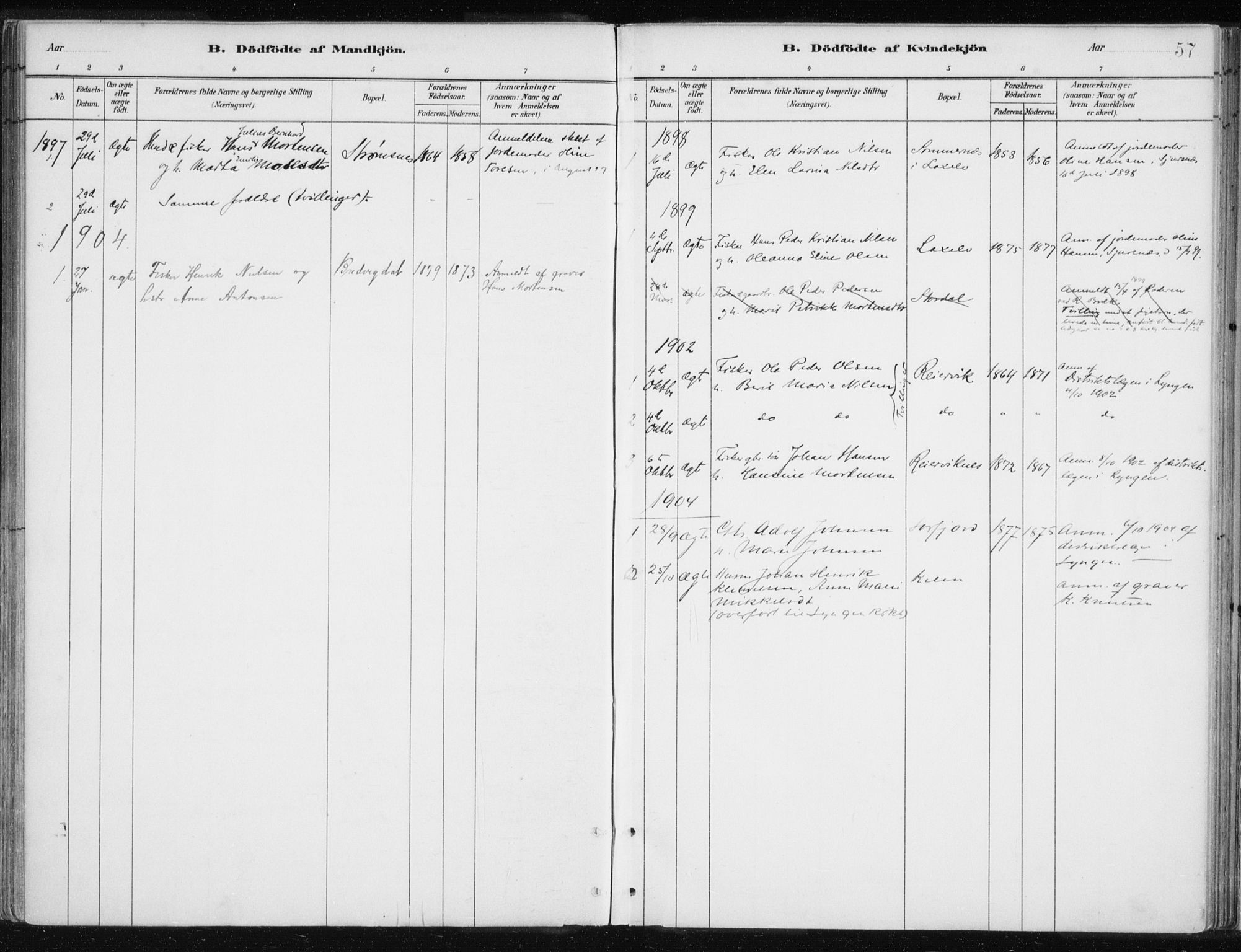 Lyngen sokneprestembete, AV/SATØ-S-1289/H/He/Hea/L0010kirke: Parish register (official) no. 10, 1883-1904, p. 57