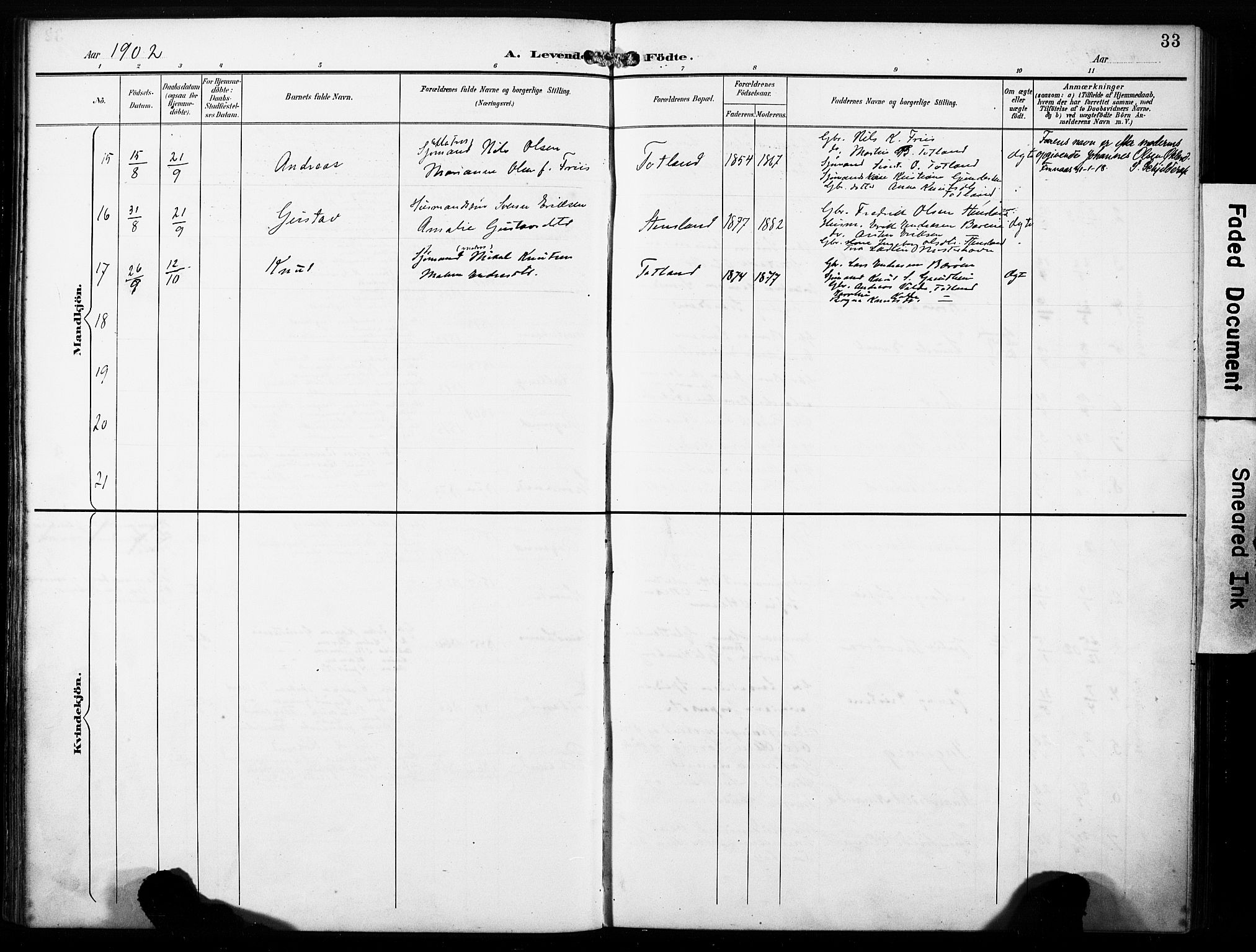 Finnås sokneprestembete, AV/SAB-A-99925/H/Ha/Haa/Haab/L0002: Parish register (official) no. B 2, 1895-1906, p. 33