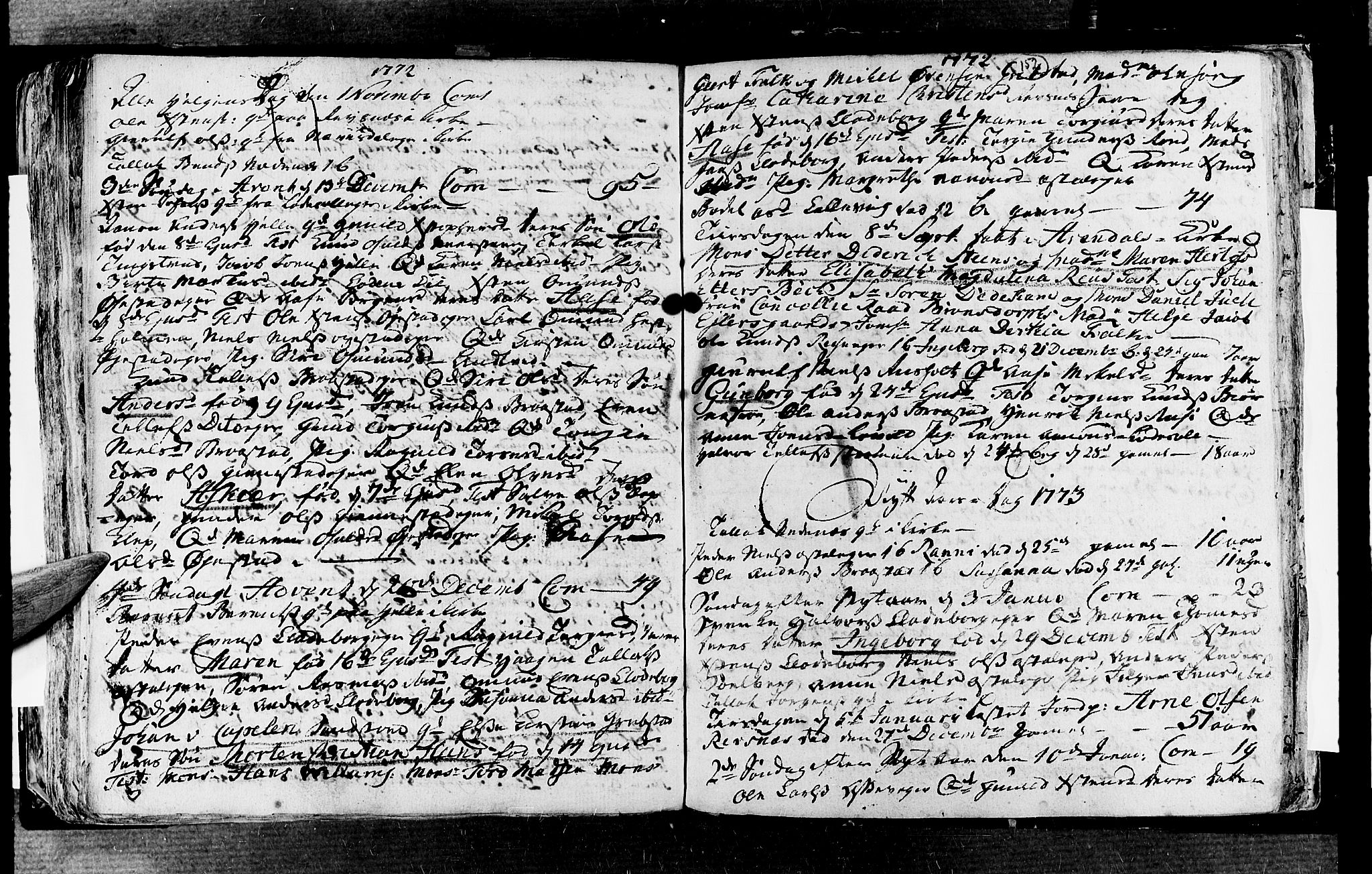 Øyestad sokneprestkontor, SAK/1111-0049/F/Fa/L0006: Parish register (official) no. A 6, 1758-1776, p. 152