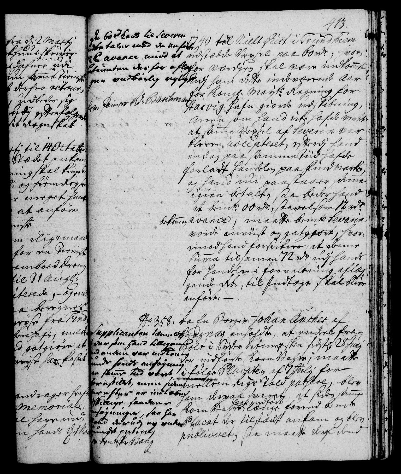 Rentekammeret, Kammerkanselliet, RA/EA-3111/G/Gh/Gha/L0023: Norsk ekstraktmemorialprotokoll (merket RK 53.68), 1741-1742, p. 413