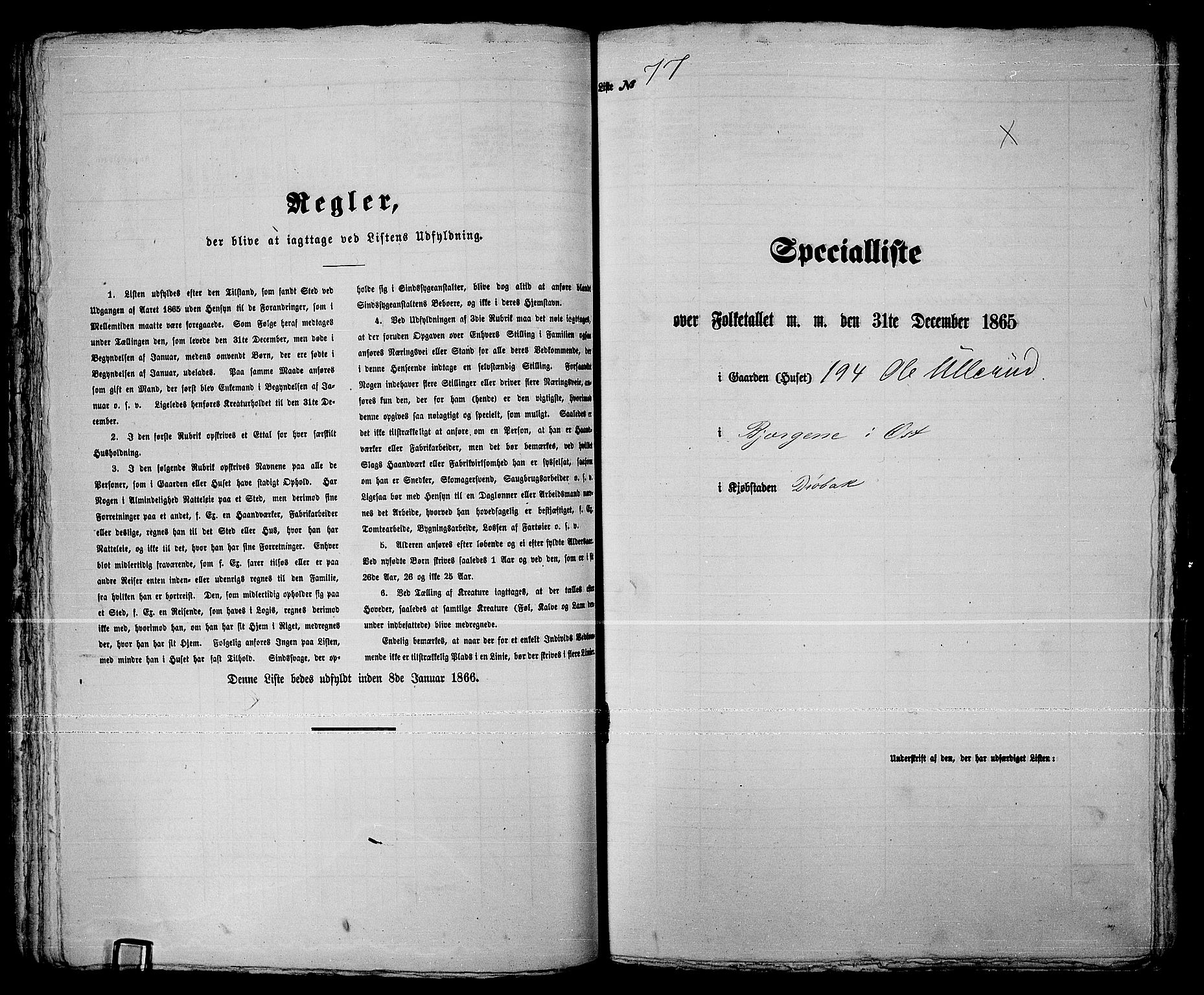 RA, 1865 census for Drøbak/Drøbak, 1865, p. 158