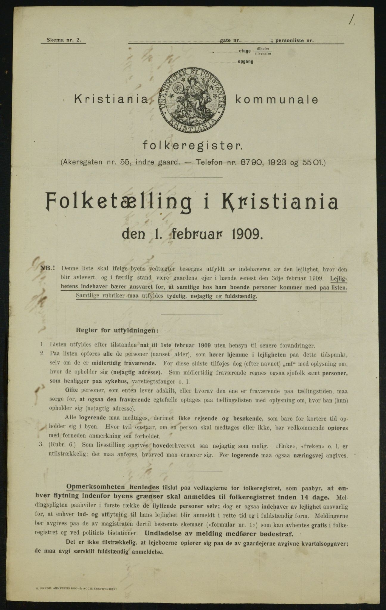 OBA, Municipal Census 1909 for Kristiania, 1909, p. 17089