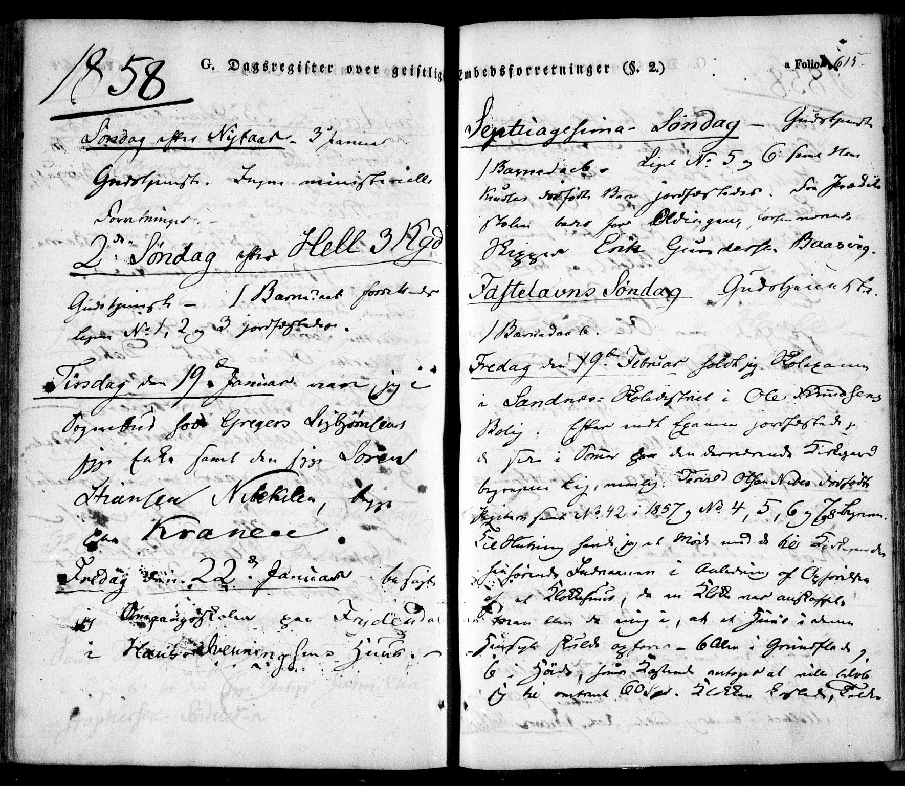 Søndeled sokneprestkontor, SAK/1111-0038/F/Fa/L0002: Parish register (official) no. A 2, 1839-1860, p. 615
