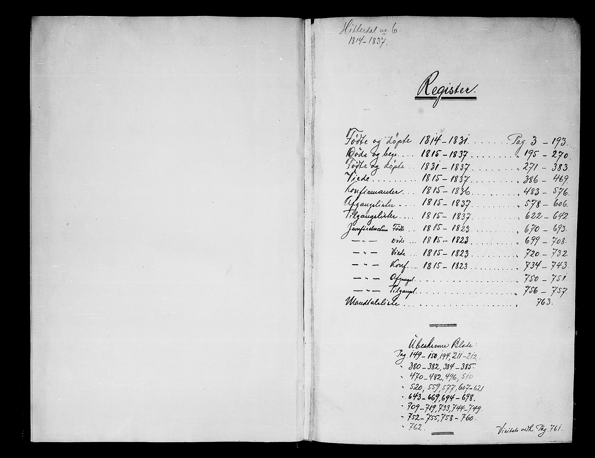 Heddal kirkebøker, SAKO/A-268/F/Fa/L0005: Parish register (official) no. I 5, 1814-1837