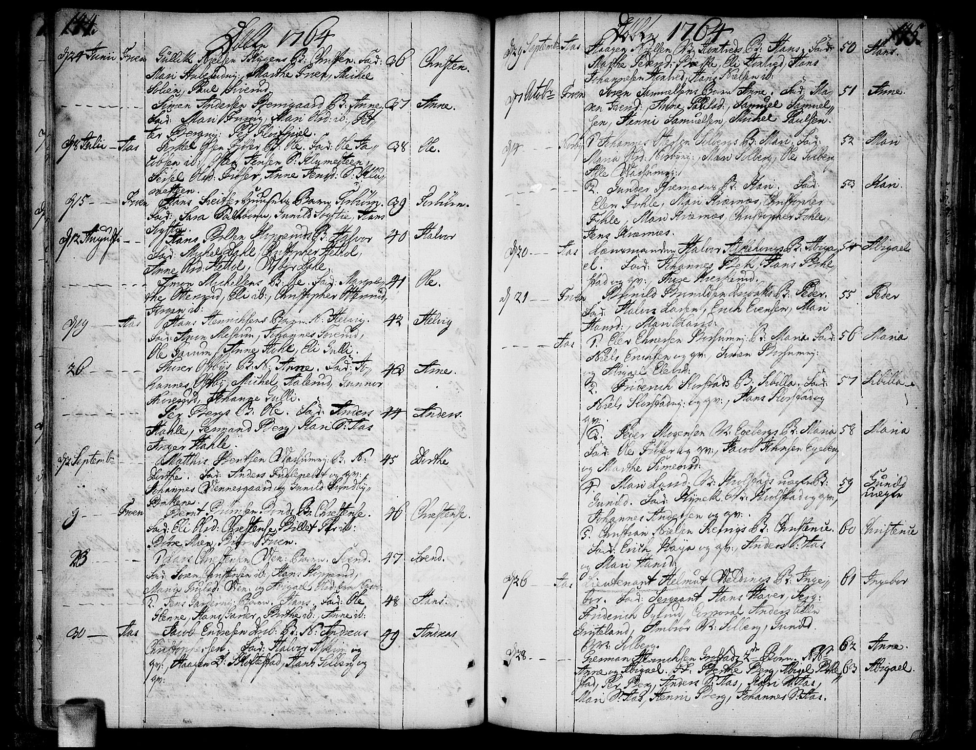 Ås prestekontor Kirkebøker, AV/SAO-A-10894/F/Fa/L0001: Parish register (official) no. I 1, 1742-1778, p. 144-145