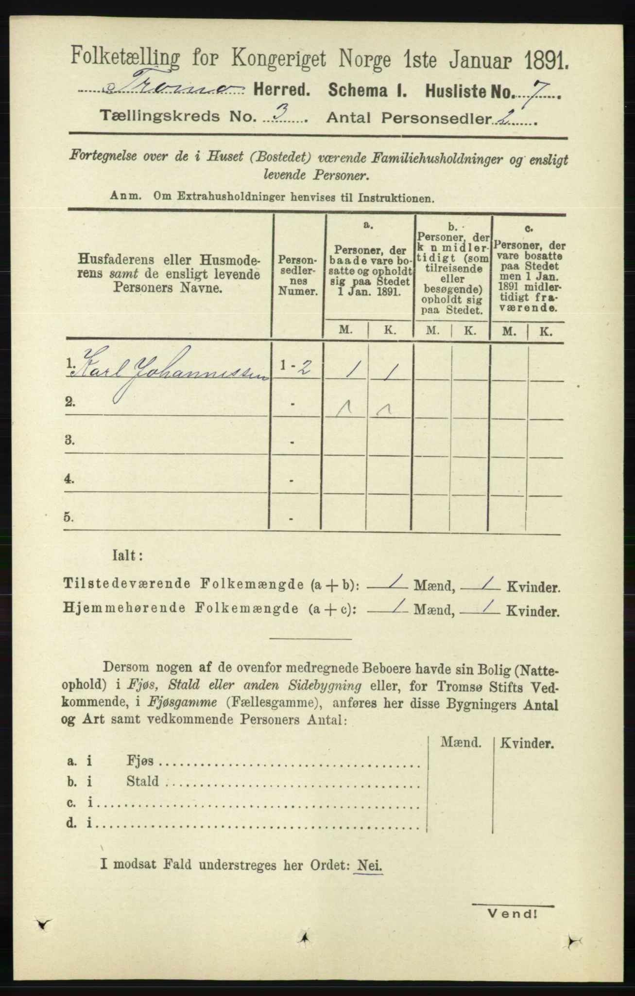 RA, 1891 census for 0921 Tromøy, 1891, p. 897