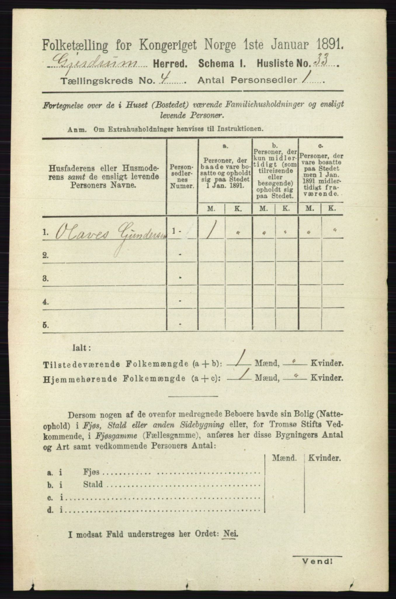 RA, 1891 census for 0234 Gjerdrum, 1891, p. 1782