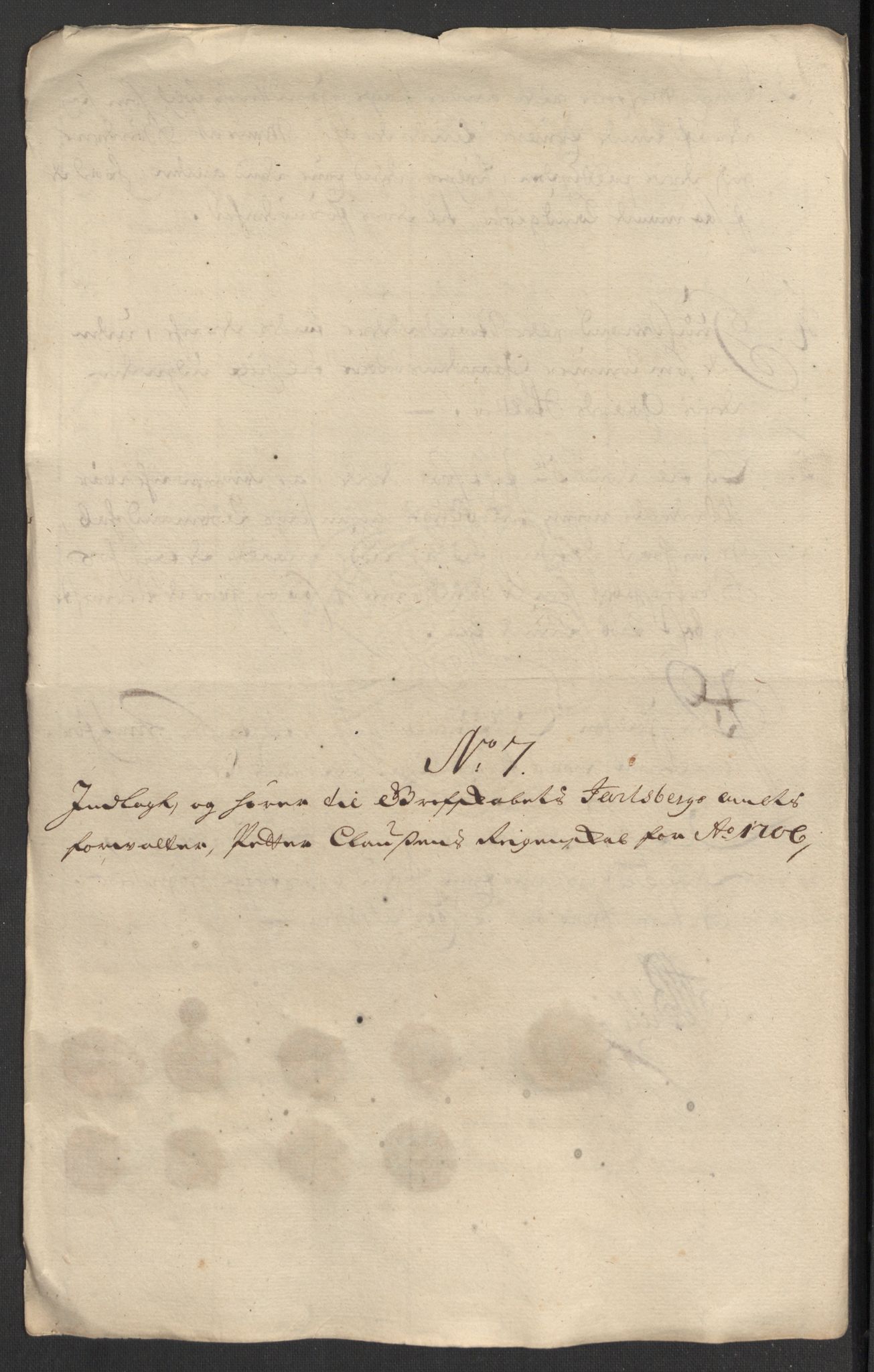 Rentekammeret inntil 1814, Reviderte regnskaper, Fogderegnskap, RA/EA-4092/R32/L1872: Fogderegnskap Jarlsberg grevskap, 1706-1707, p. 134