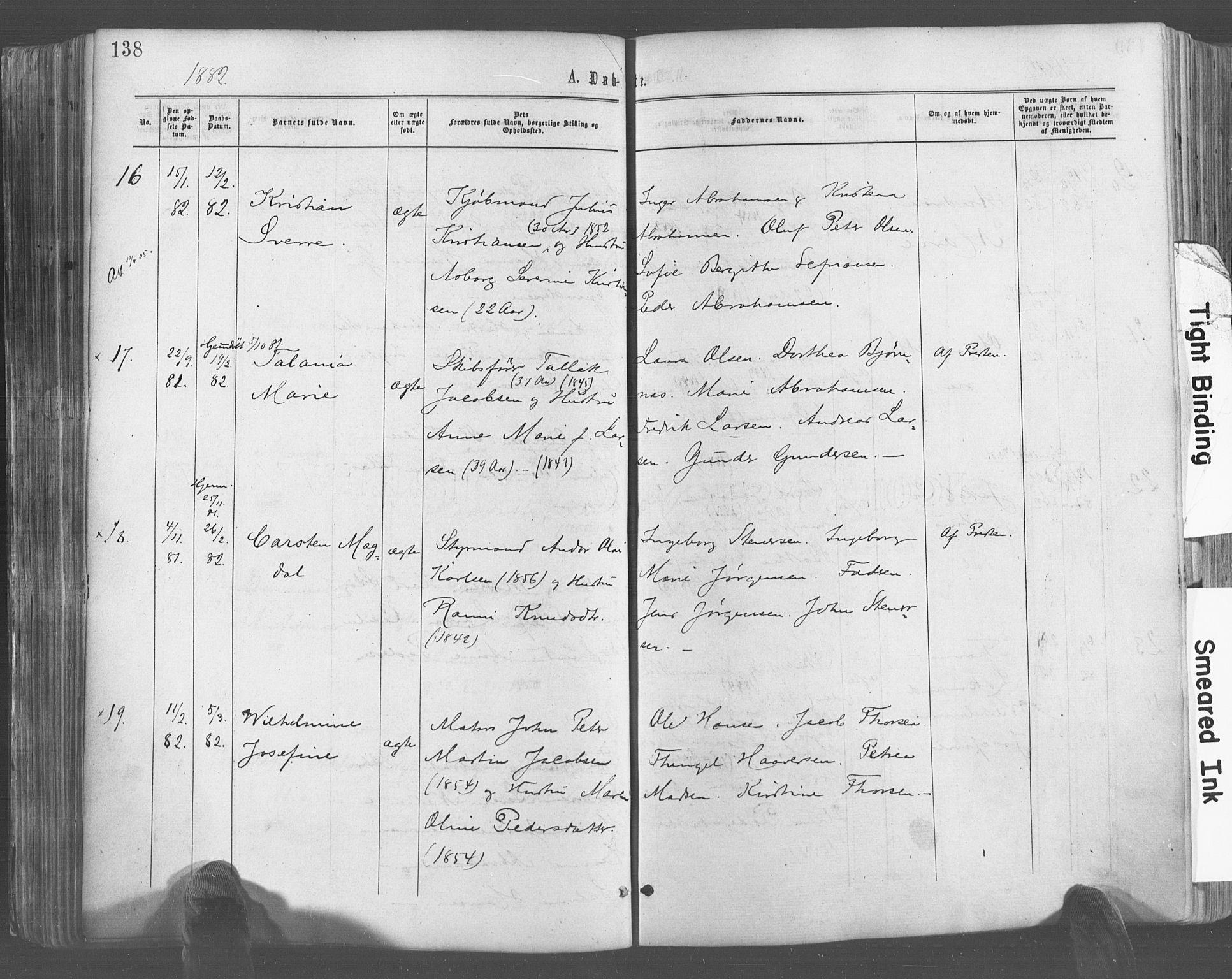 Risør sokneprestkontor, SAK/1111-0035/F/Fa/L0004: Parish register (official) no. A 4, 1865-1882, p. 138