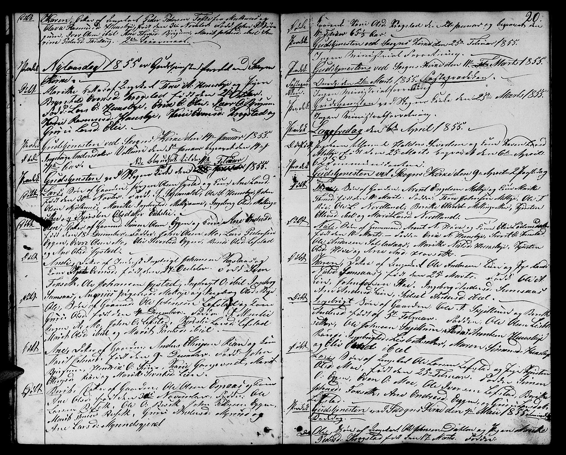 Ministerialprotokoller, klokkerbøker og fødselsregistre - Sør-Trøndelag, SAT/A-1456/667/L0797: Parish register (copy) no. 667C02, 1849-1867, p. 20