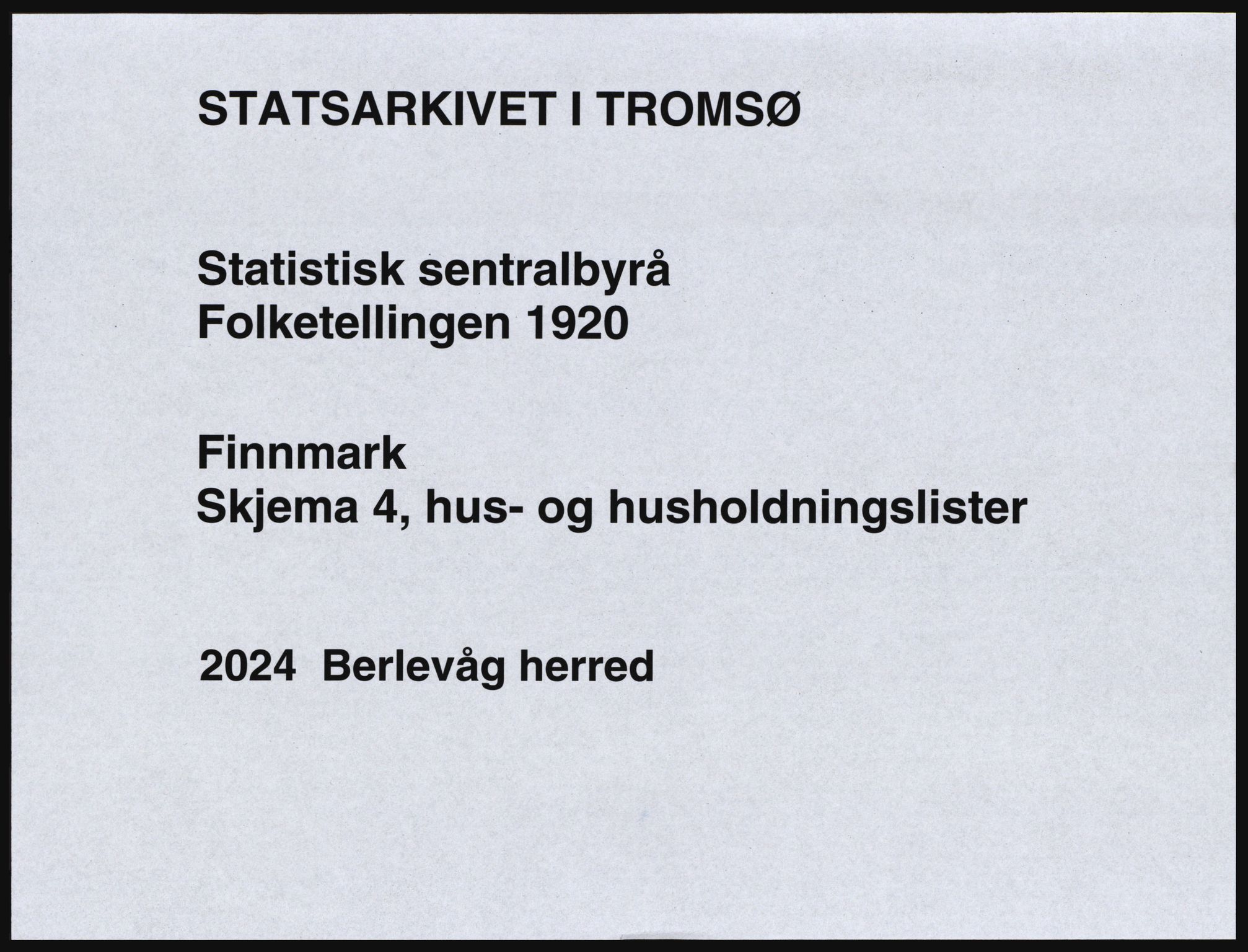 SATØ, 1920 census for Berlevåg, 1920, p. 19