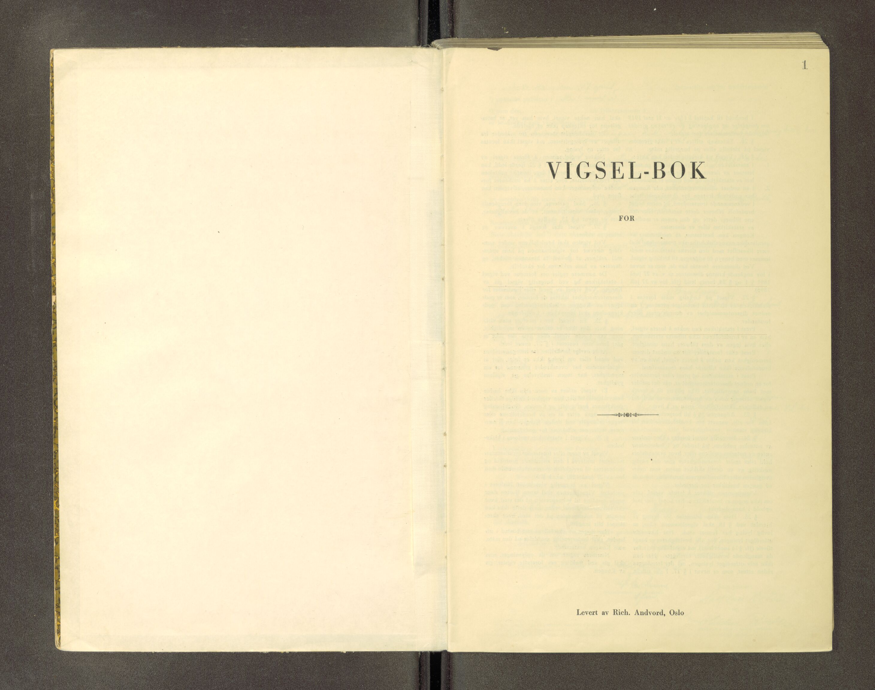 Kristiansund byfogd, AV/SAT-A-4587/B/6D/L0002: Vigselsbok, 1943-1944, p. 1