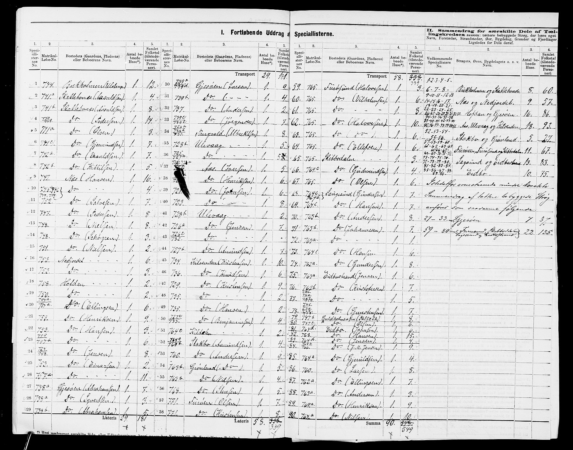 SAK, 1875 census for 0915P Dypvåg, 1875, p. 44