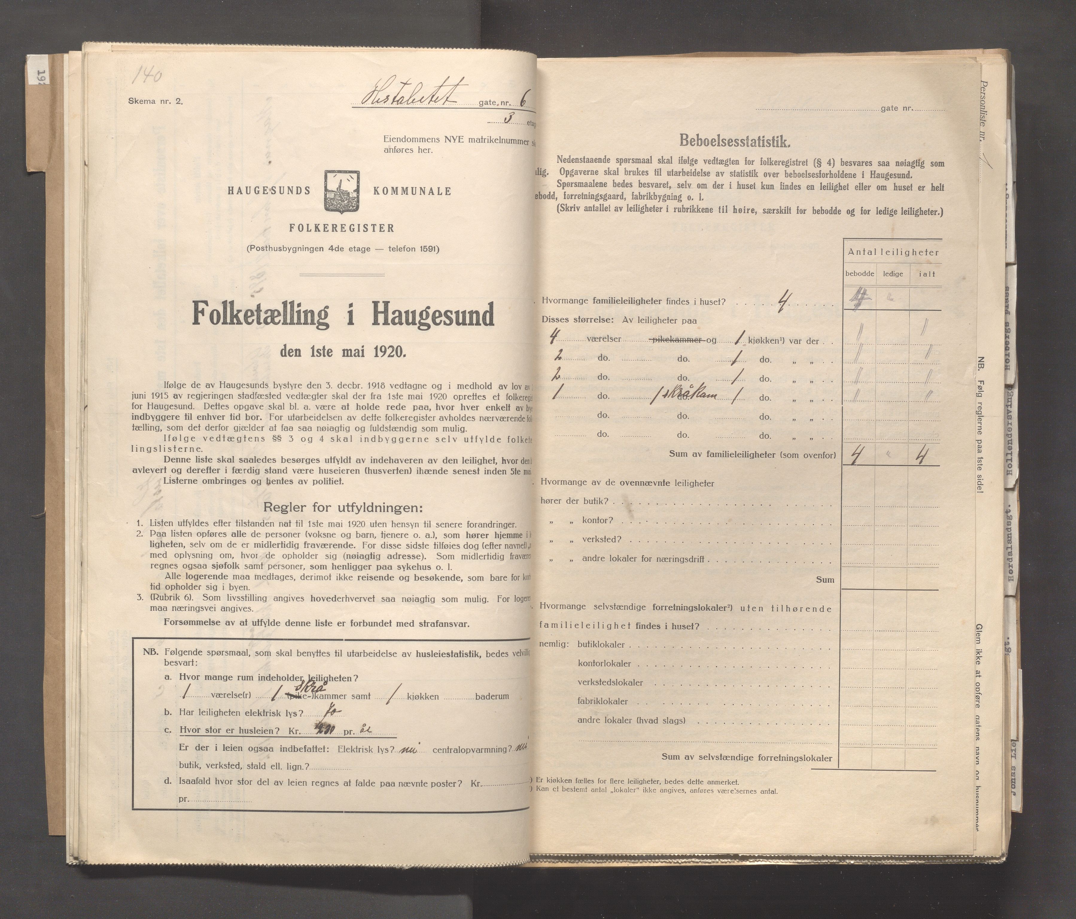 IKAR, Local census 1.5.1920 for Haugesund, 1920, p. 2114