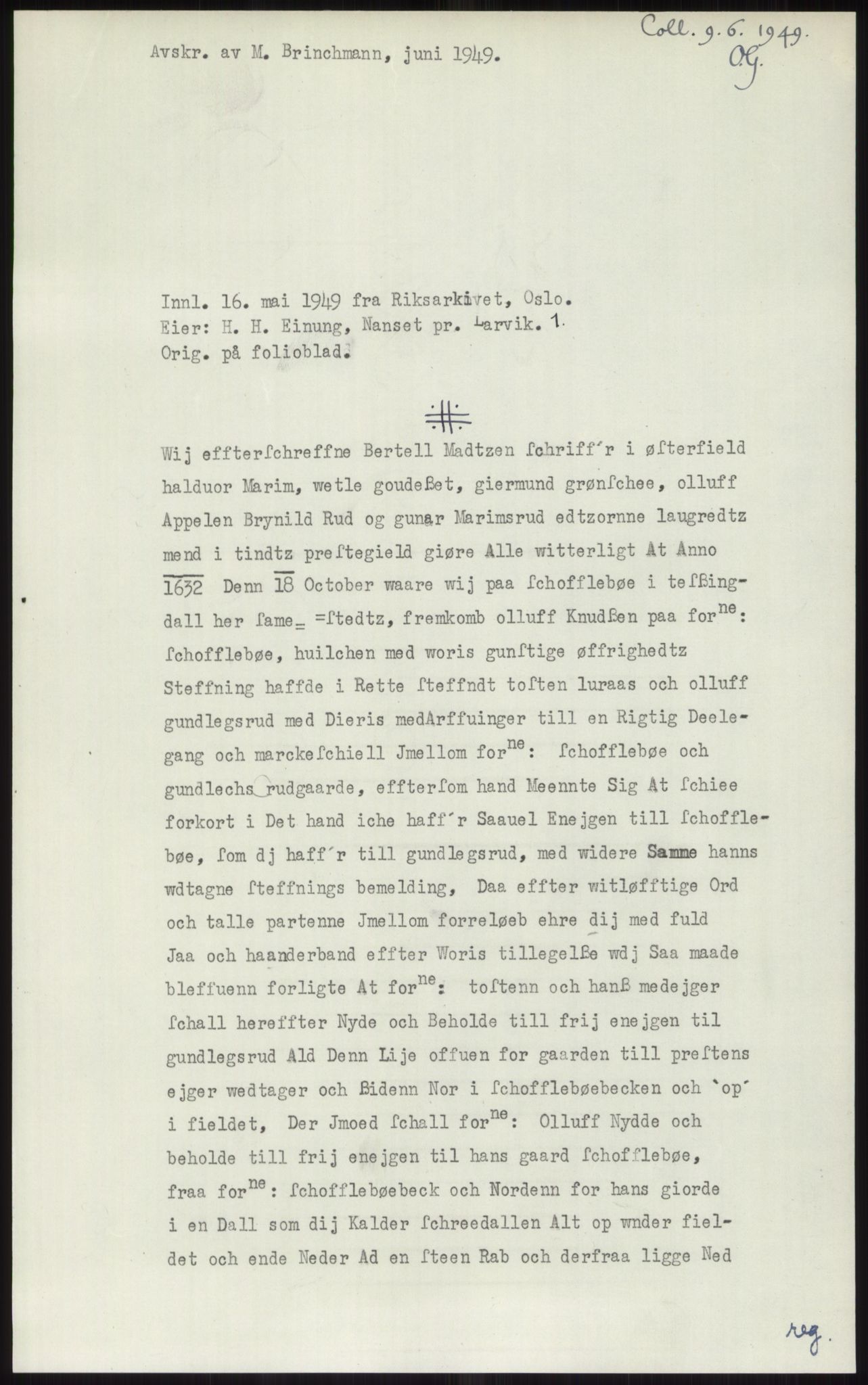 Samlinger til kildeutgivelse, Diplomavskriftsamlingen, RA/EA-4053/H/Ha, p. 1640