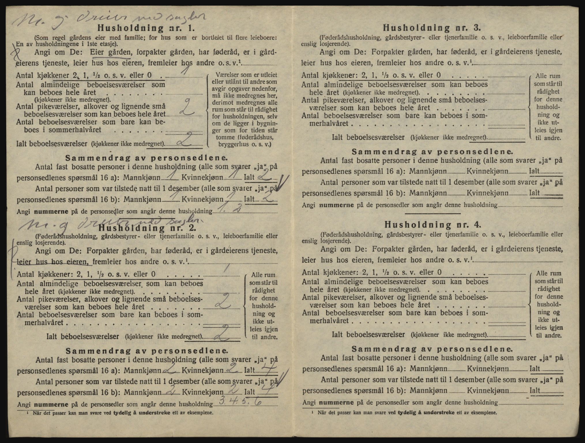 SAO, 1920 census for Glemmen, 1920, p. 62